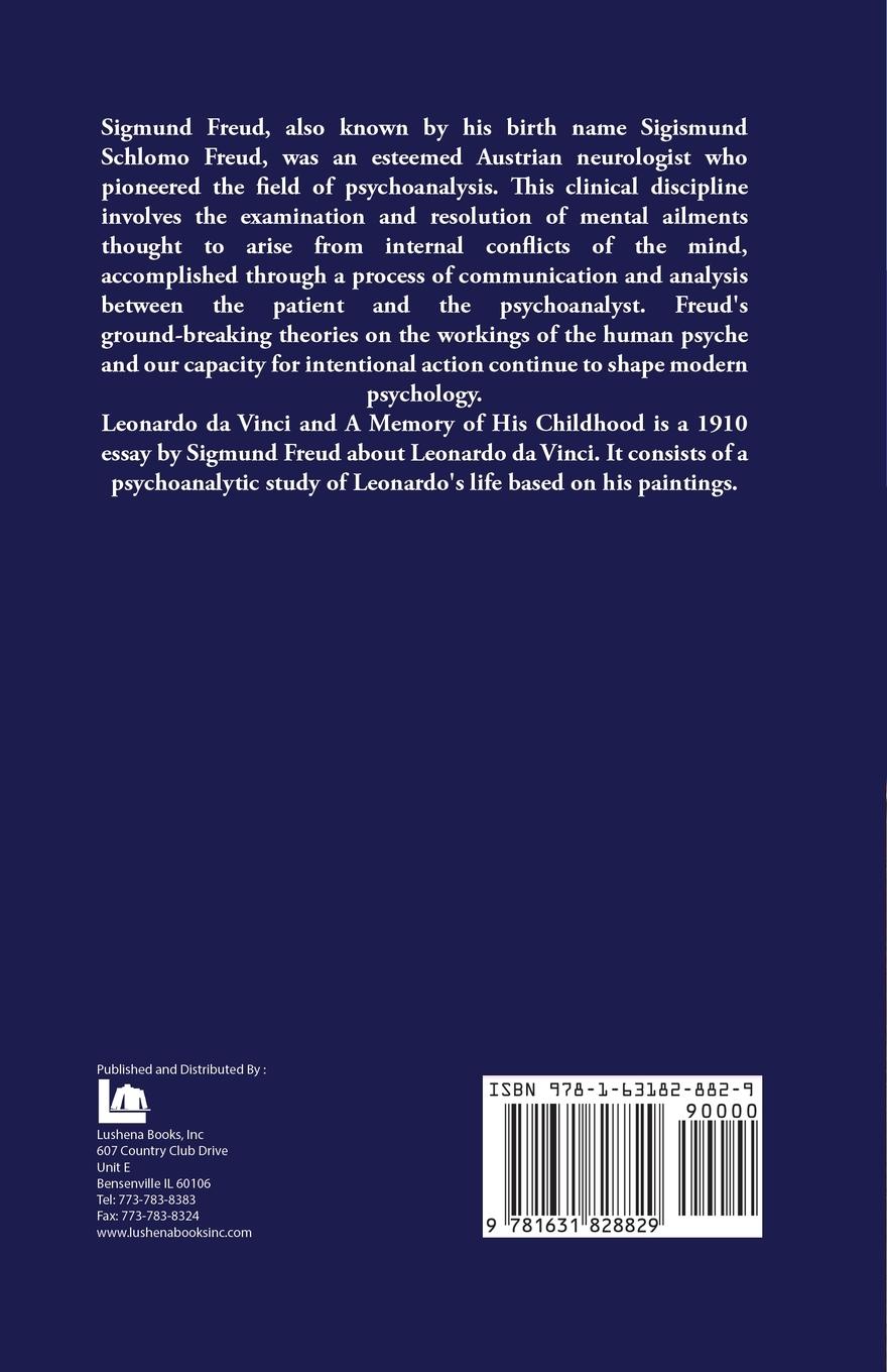 Rückseitencover Leonardo Da Vinci A Psychosexual Study of an Infantile Reminiscence