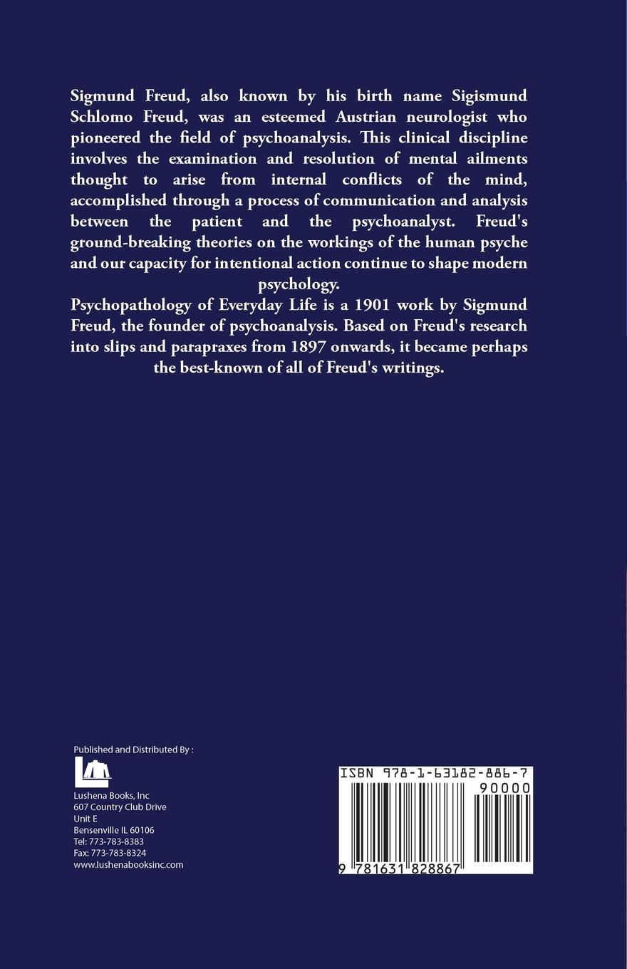 Rückseitencover Psychopathology of Everyday Life