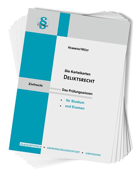 Vorderes Coverbild Karteikarten Deliktsrecht
