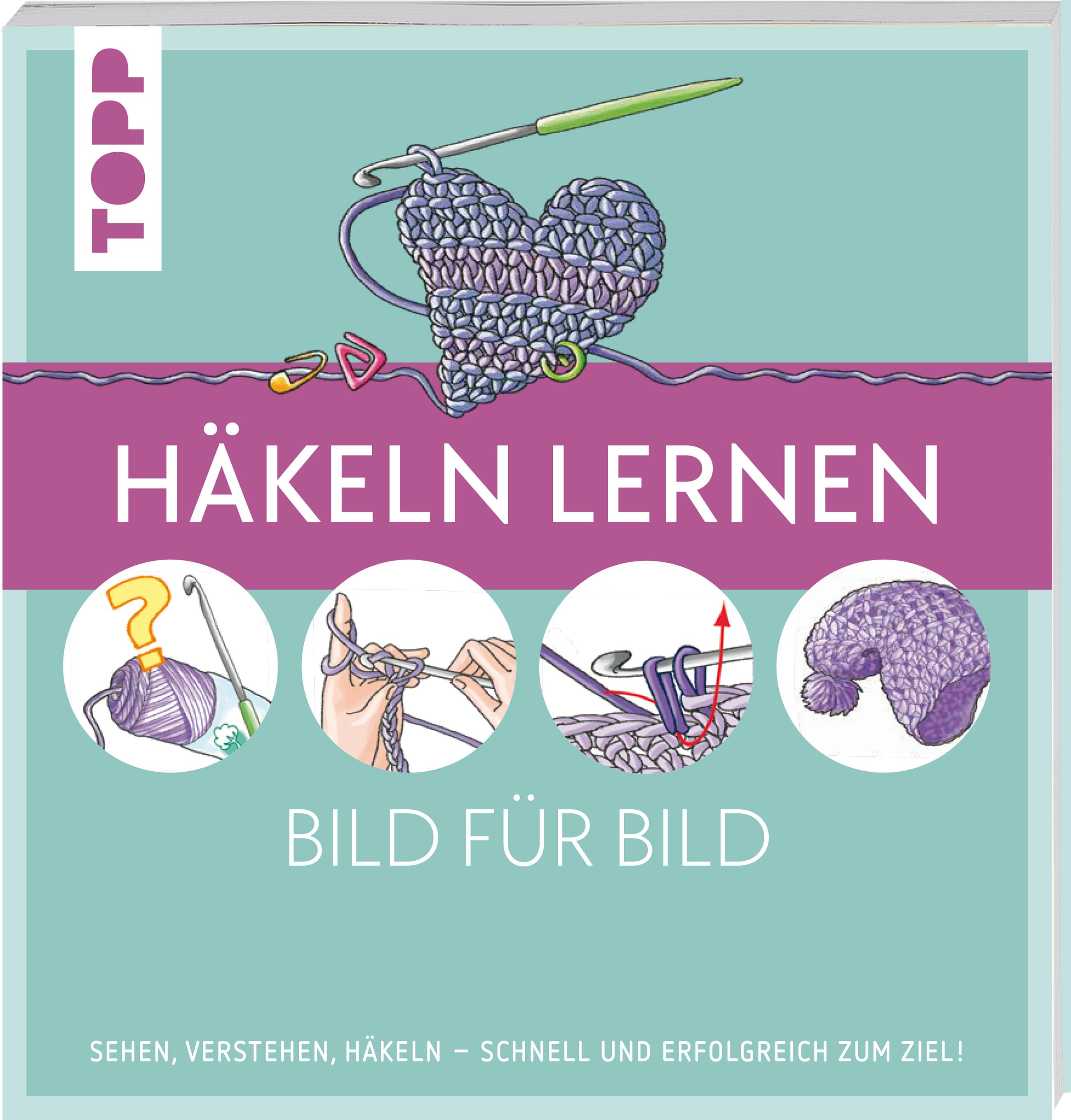 Vorderes Coverbild Häkeln lernen Bild für Bild