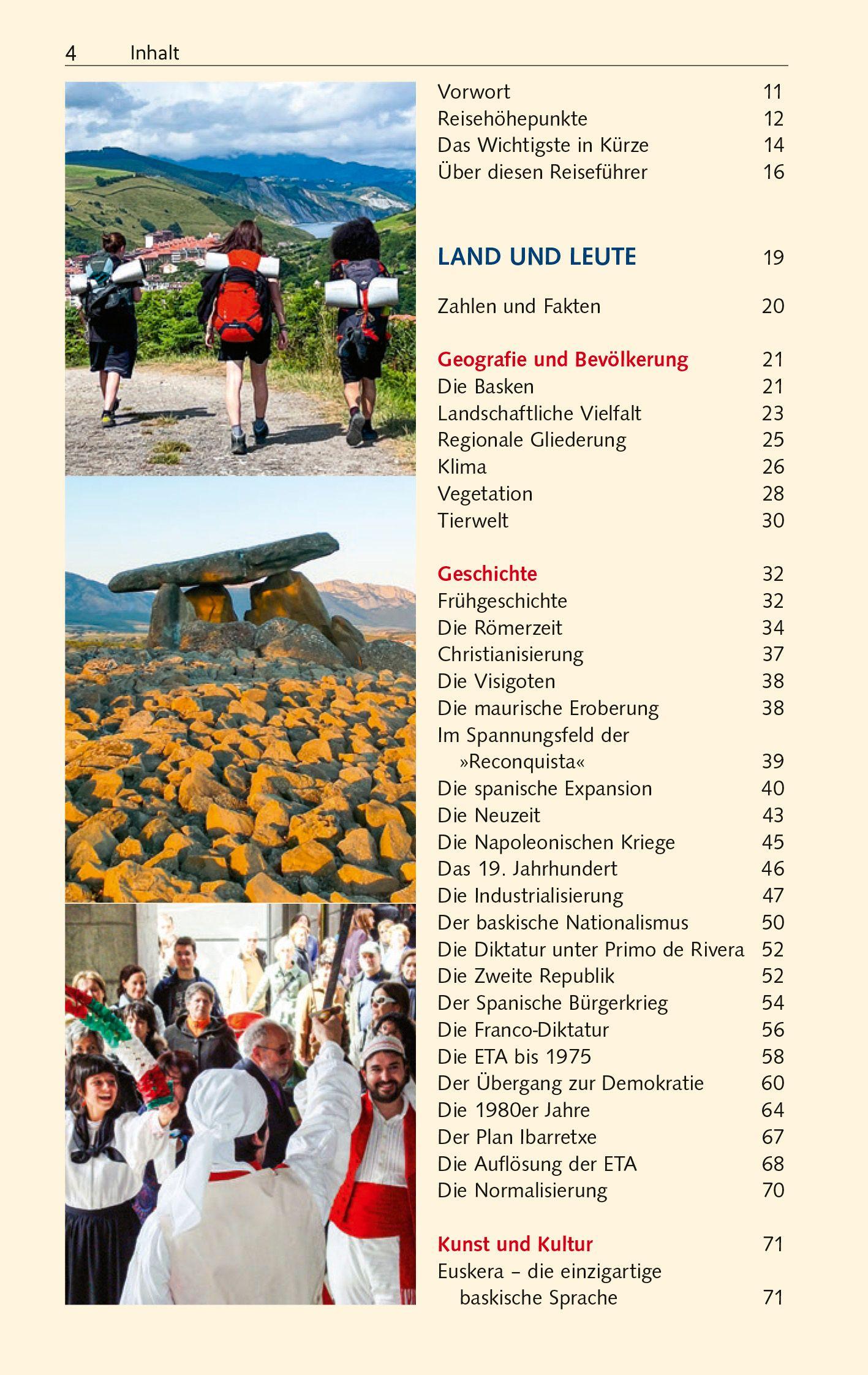 Beispielinhalt (Bild) TRESCHER Reiseführer Baskenland