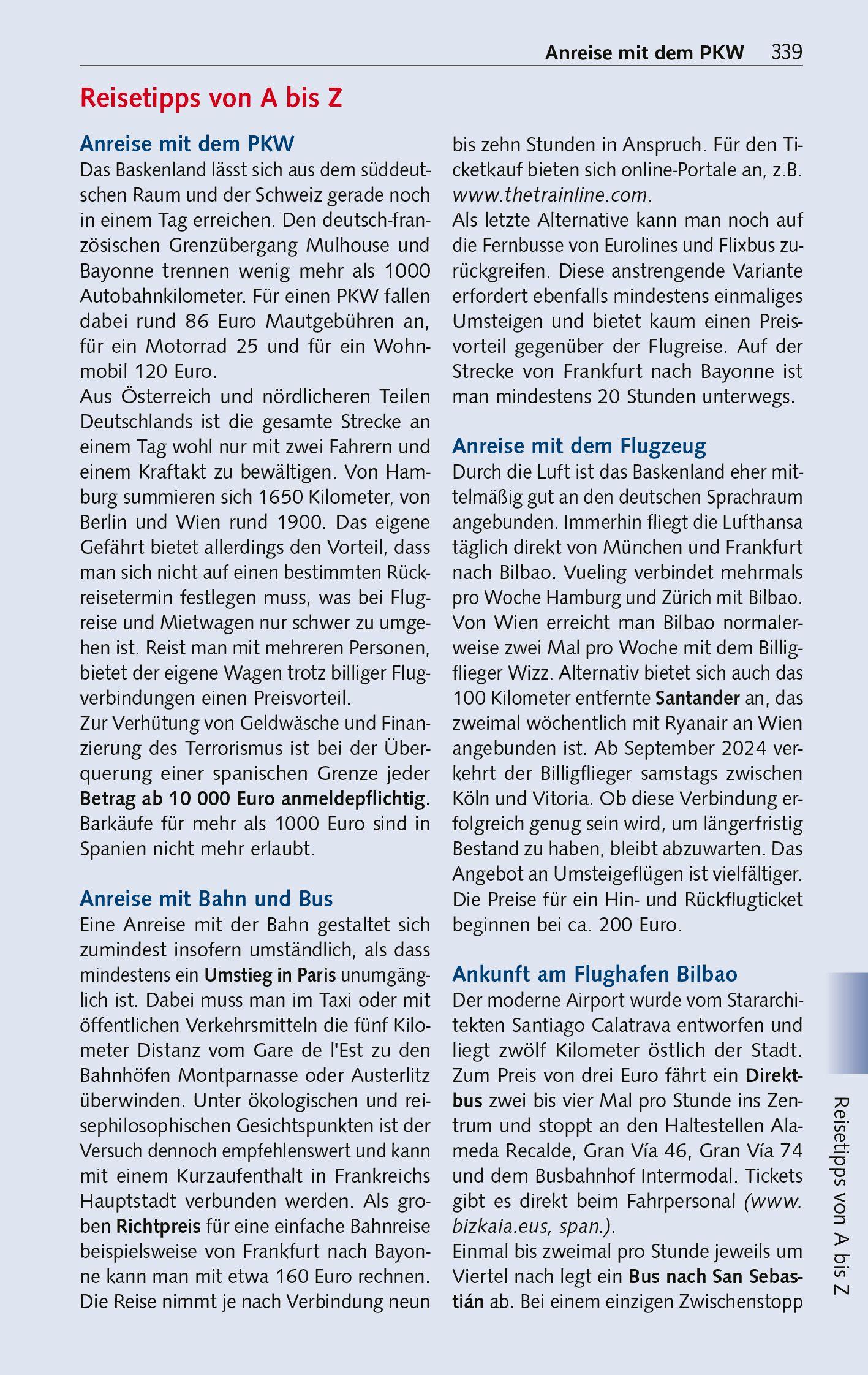 Beispielinhalt (Bild) TRESCHER Reiseführer Baskenland