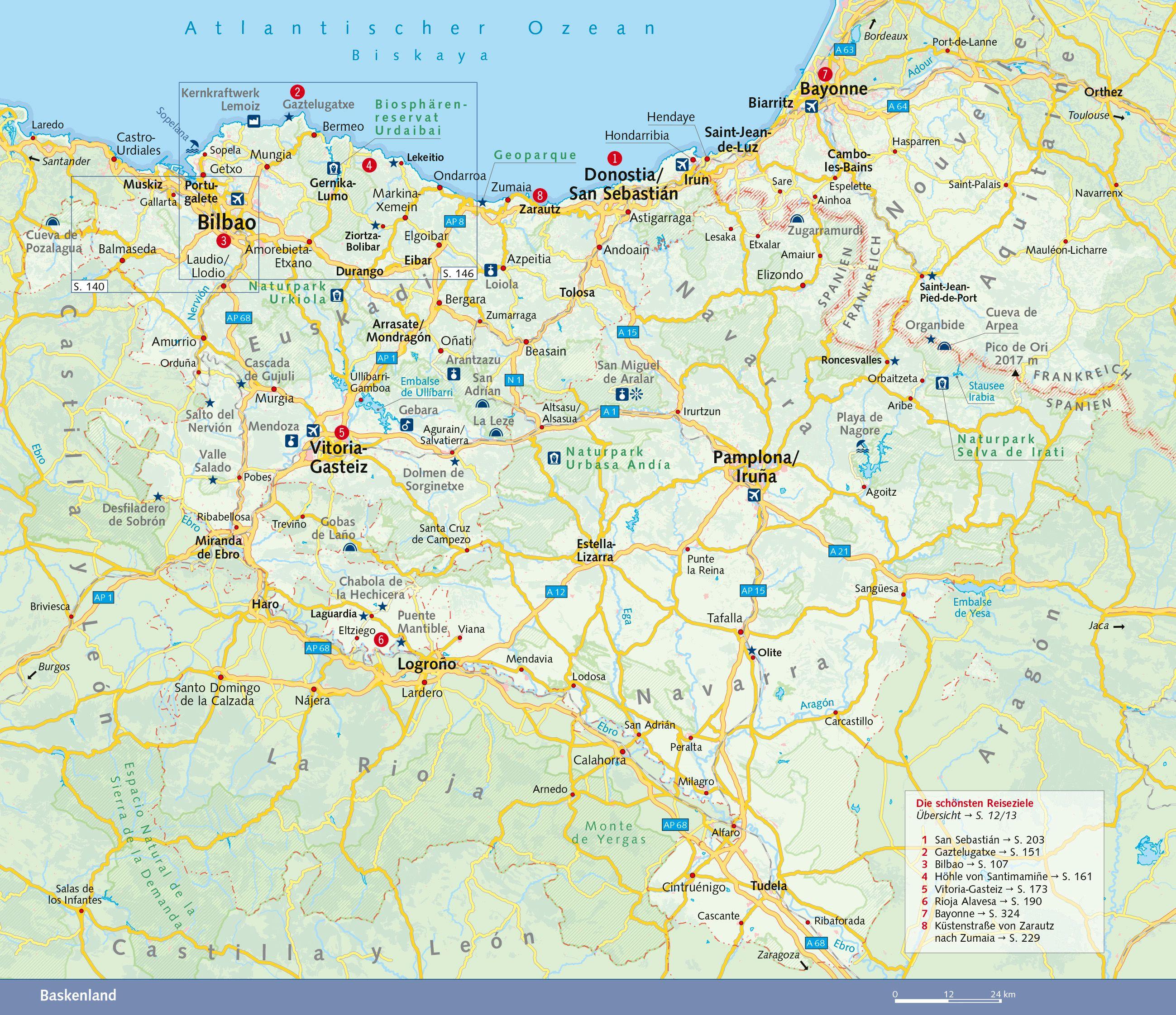Beispielinhalt (Bild) TRESCHER Reiseführer Baskenland
