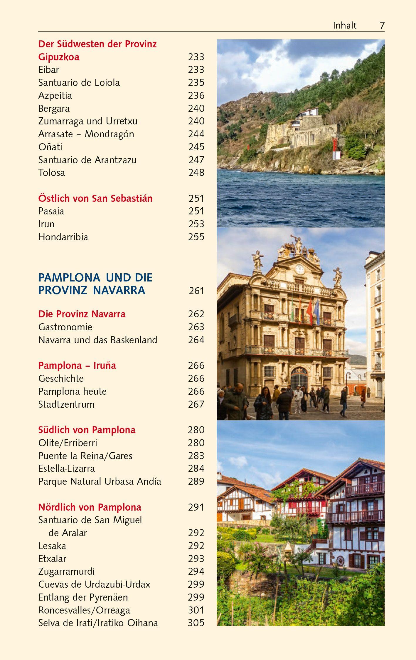 Beispielinhalt (Bild) TRESCHER Reiseführer Baskenland