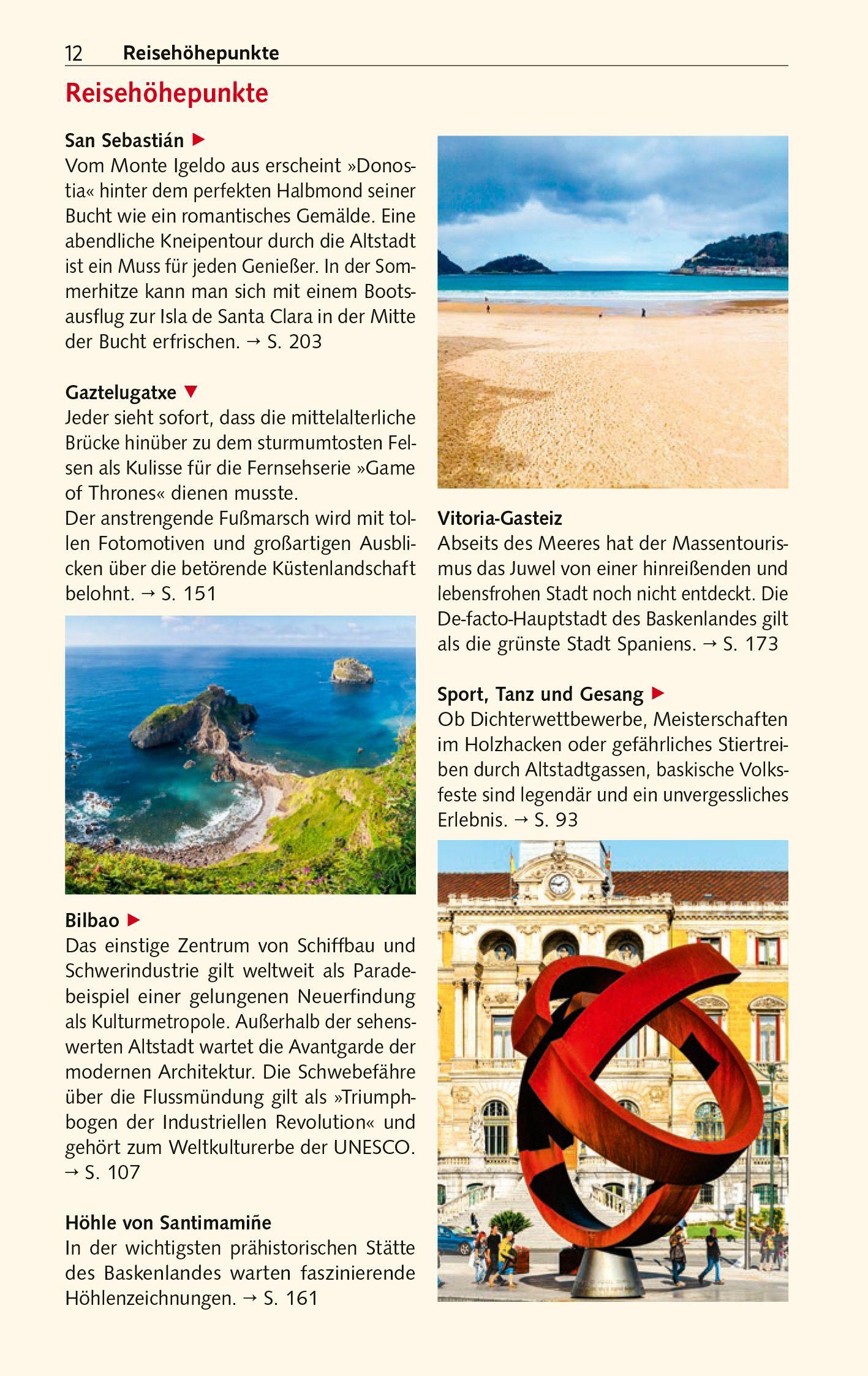 Beispielinhalt (Bild) TRESCHER Reiseführer Baskenland