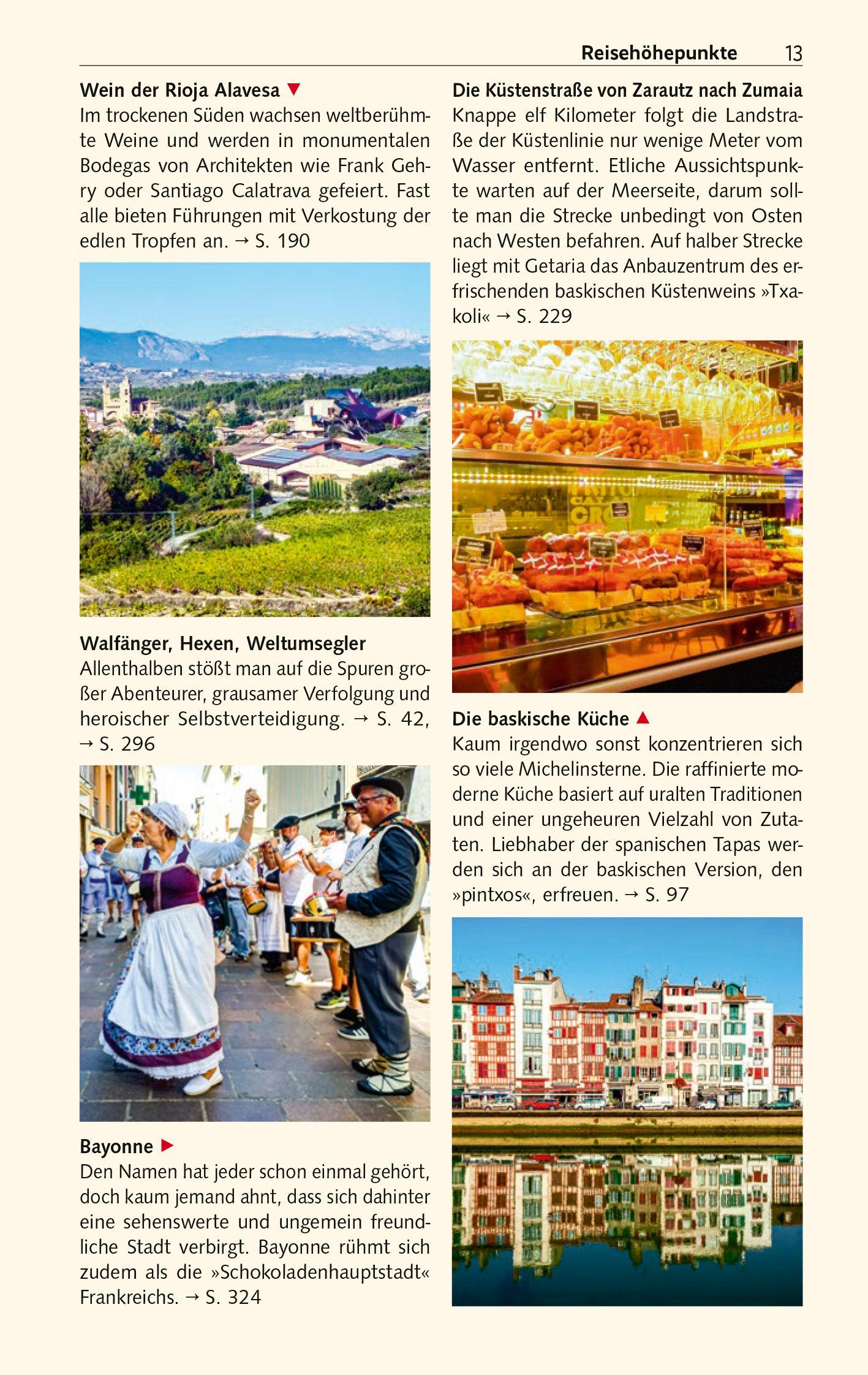 Beispielinhalt (Bild) TRESCHER Reiseführer Baskenland