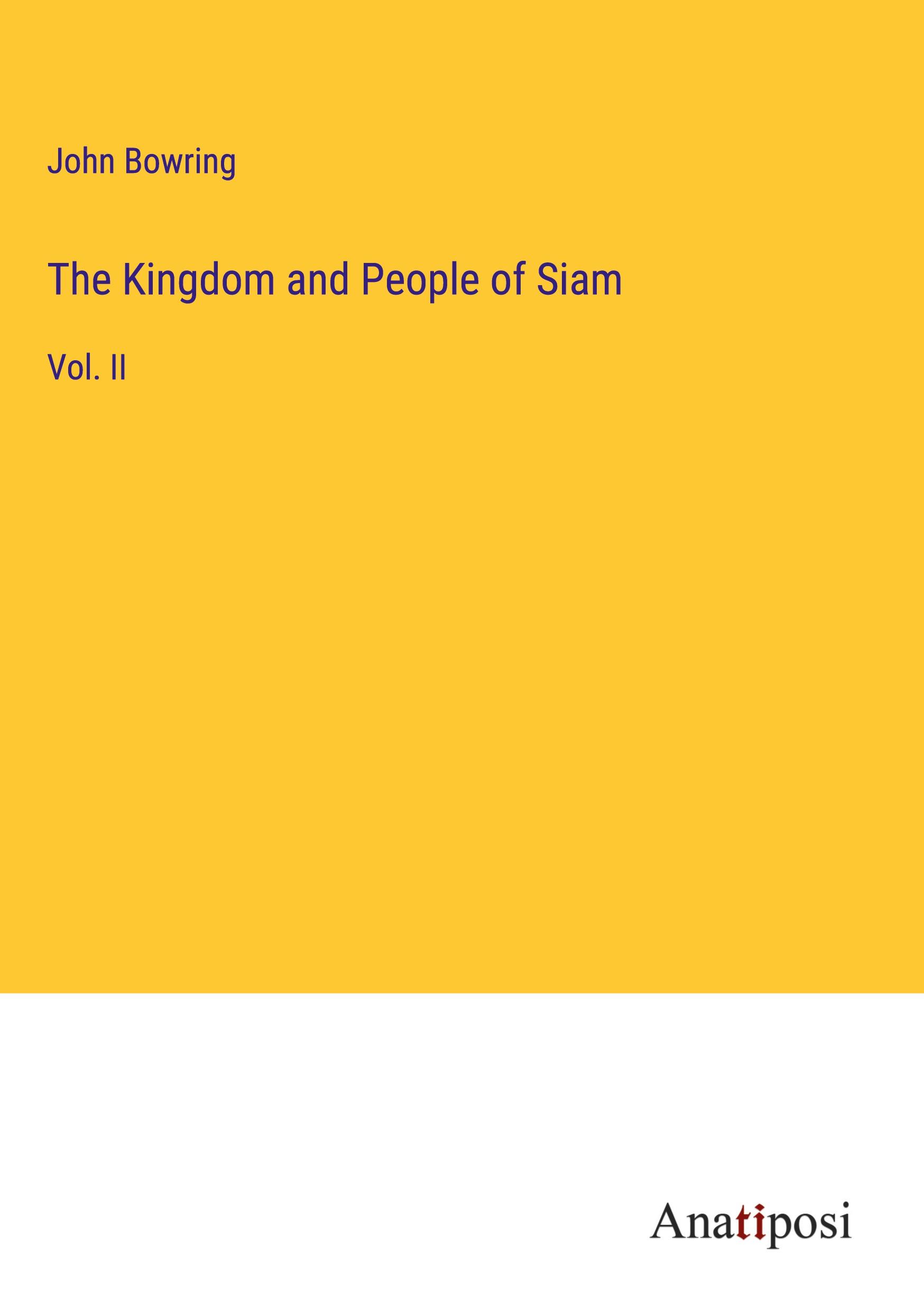 Vorderes Coverbild The Kingdom and People of Siam