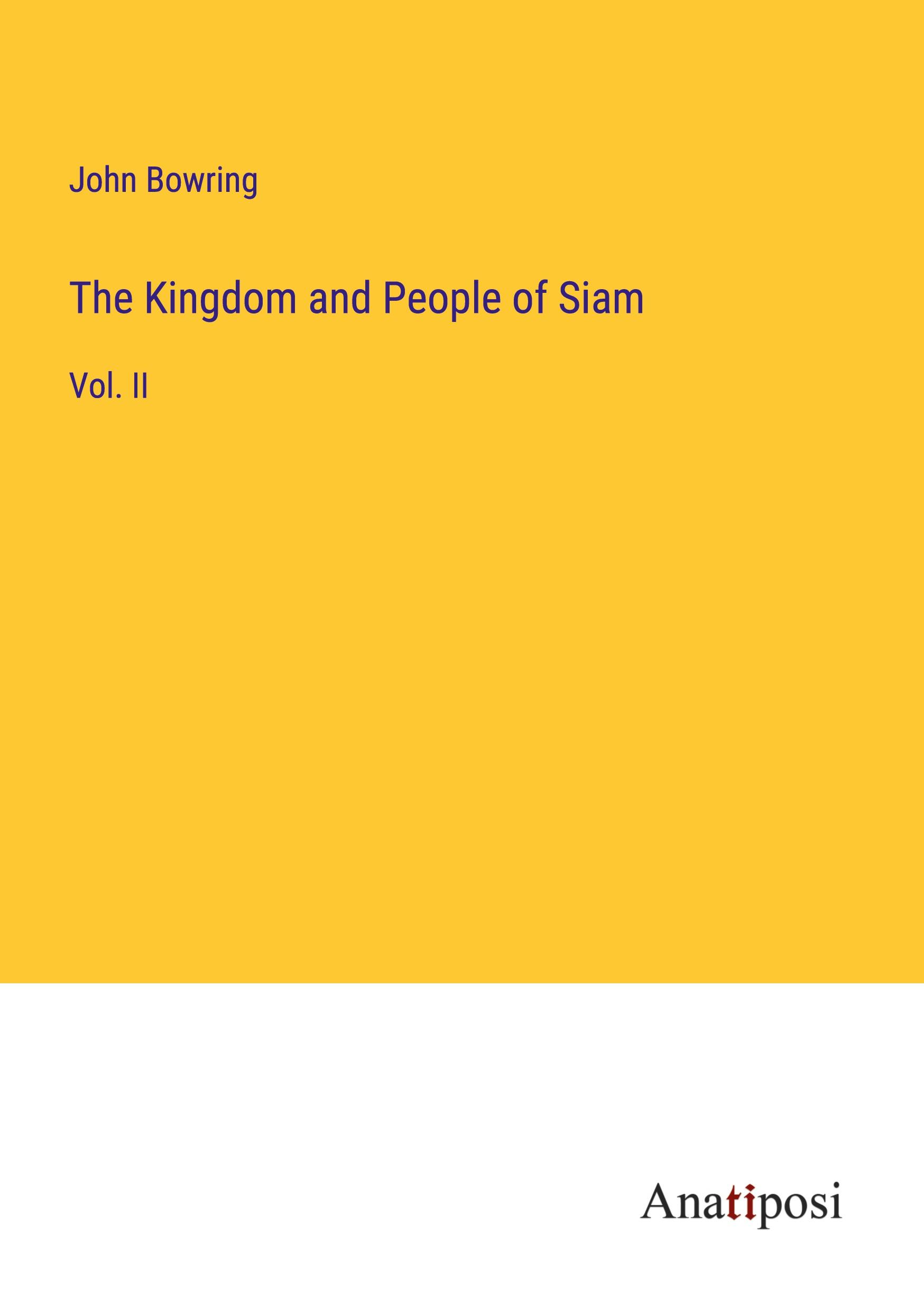 Vorderes Coverbild The Kingdom and People of Siam
