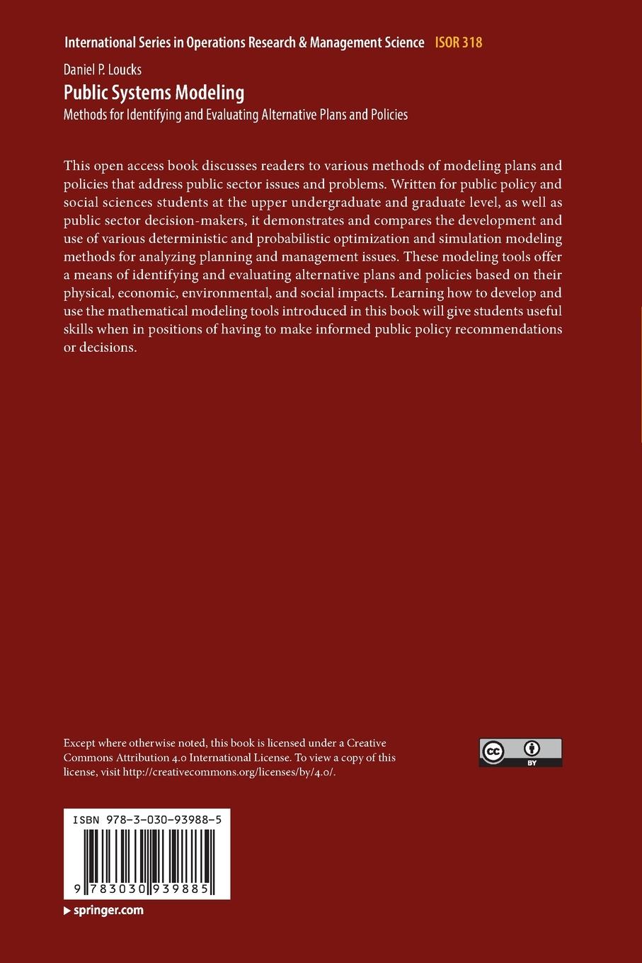 Rückseitencover Public Systems Modeling