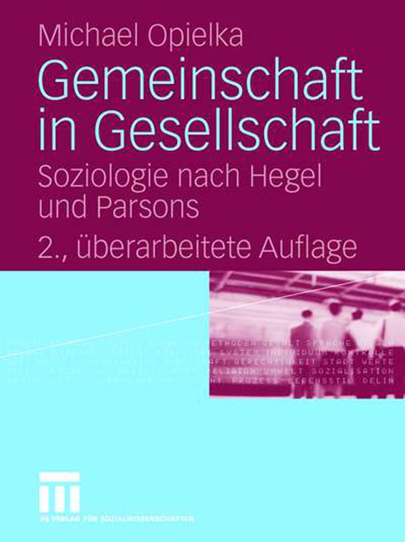Vorderes Coverbild Gemeinschaft in Gesellschaft