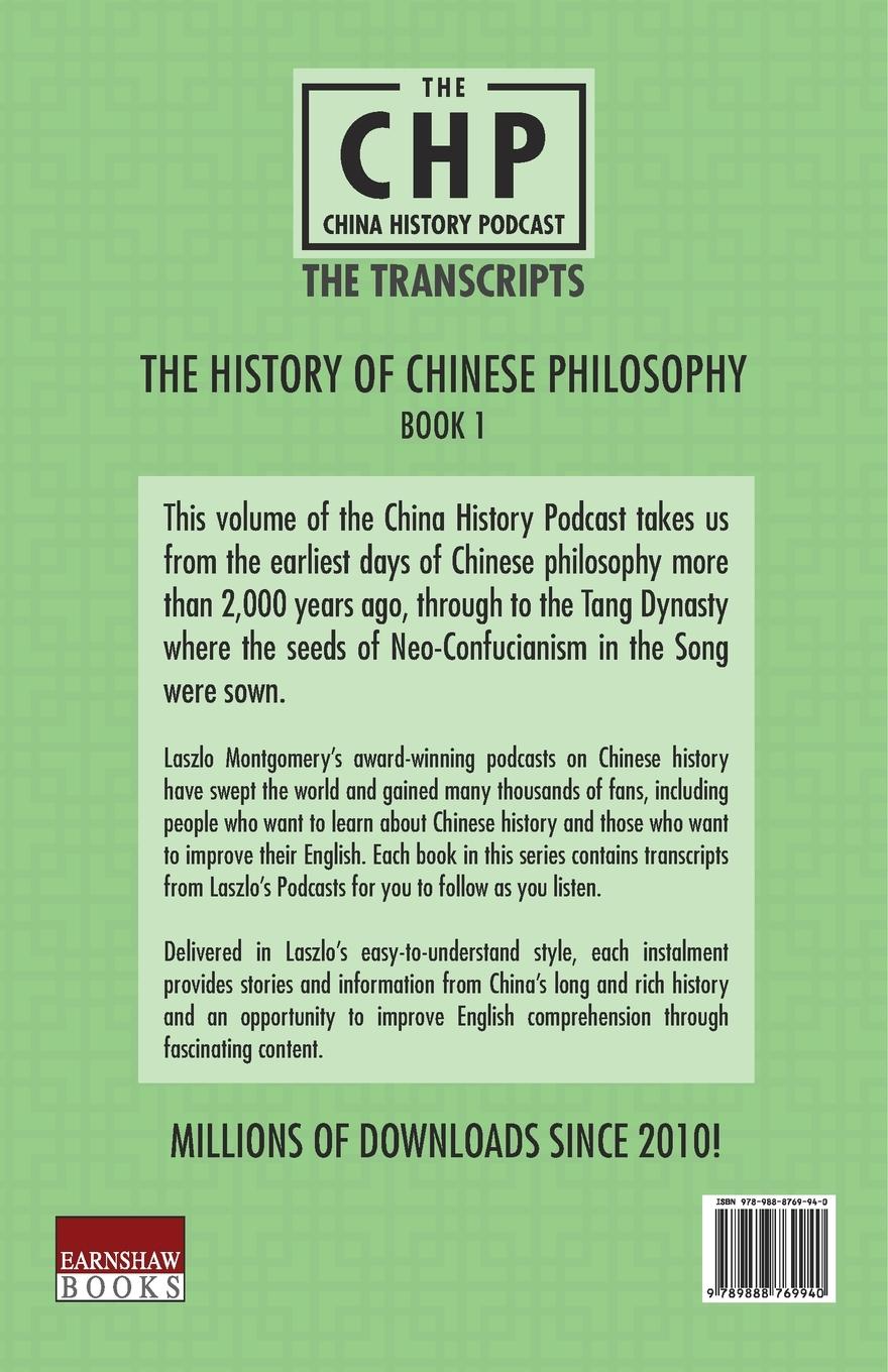 Rückseitencover The History of Chinese Philosophy Book 1