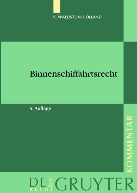 Vorderes Coverbild Binnenschiffahrtsrecht