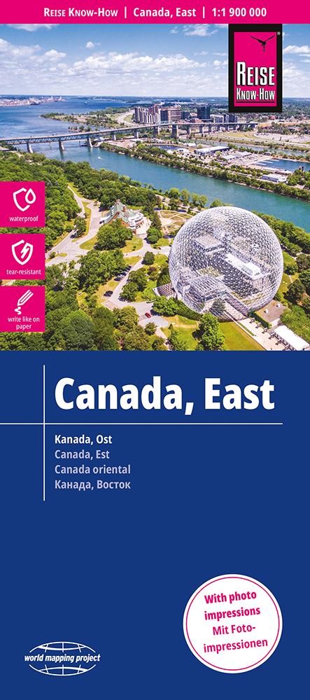 Vorderes Coverbild Reise Know-How Landkarte Kanada Ost / East Canada (1:1.900.000)