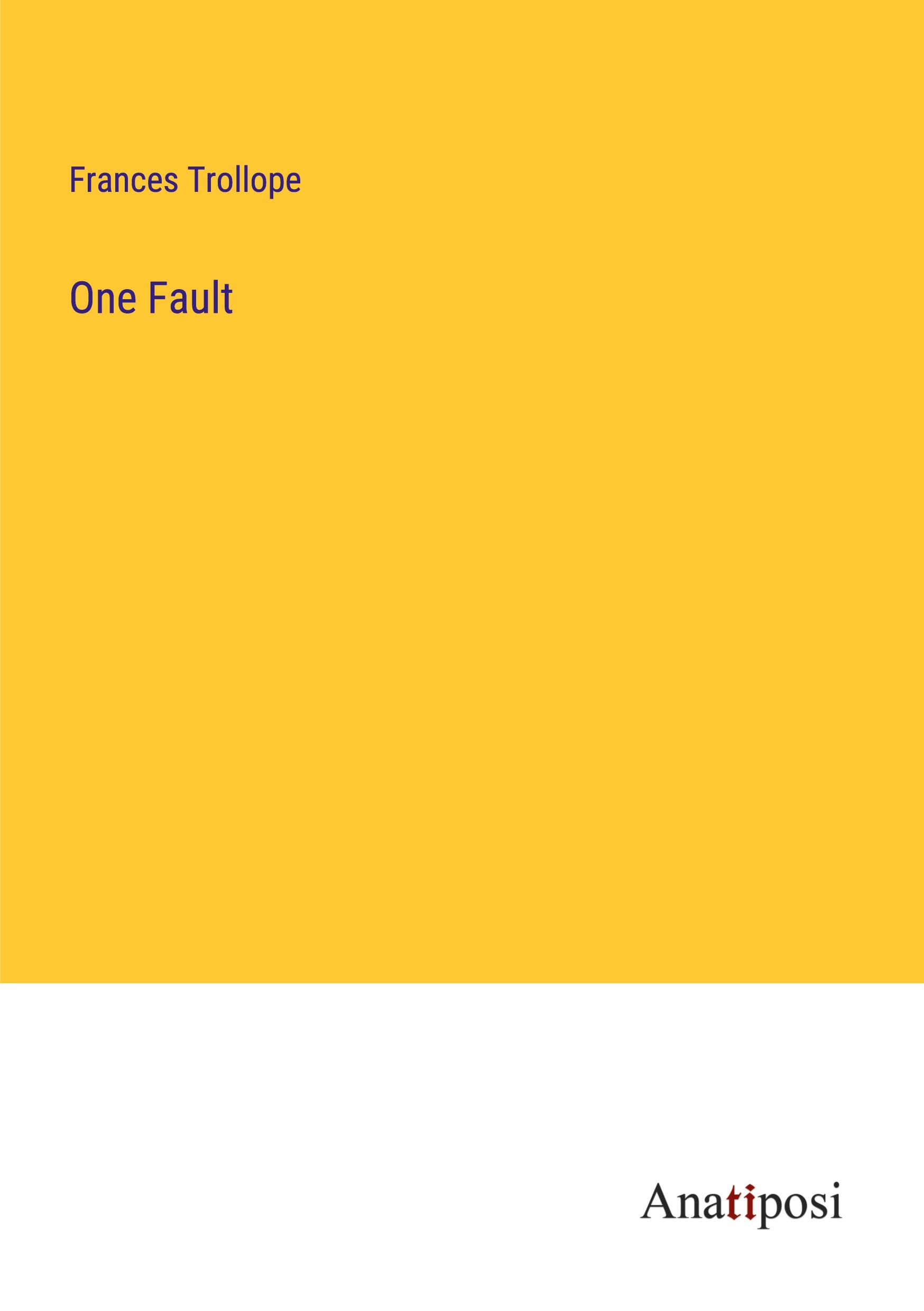 Vorderes Coverbild One Fault