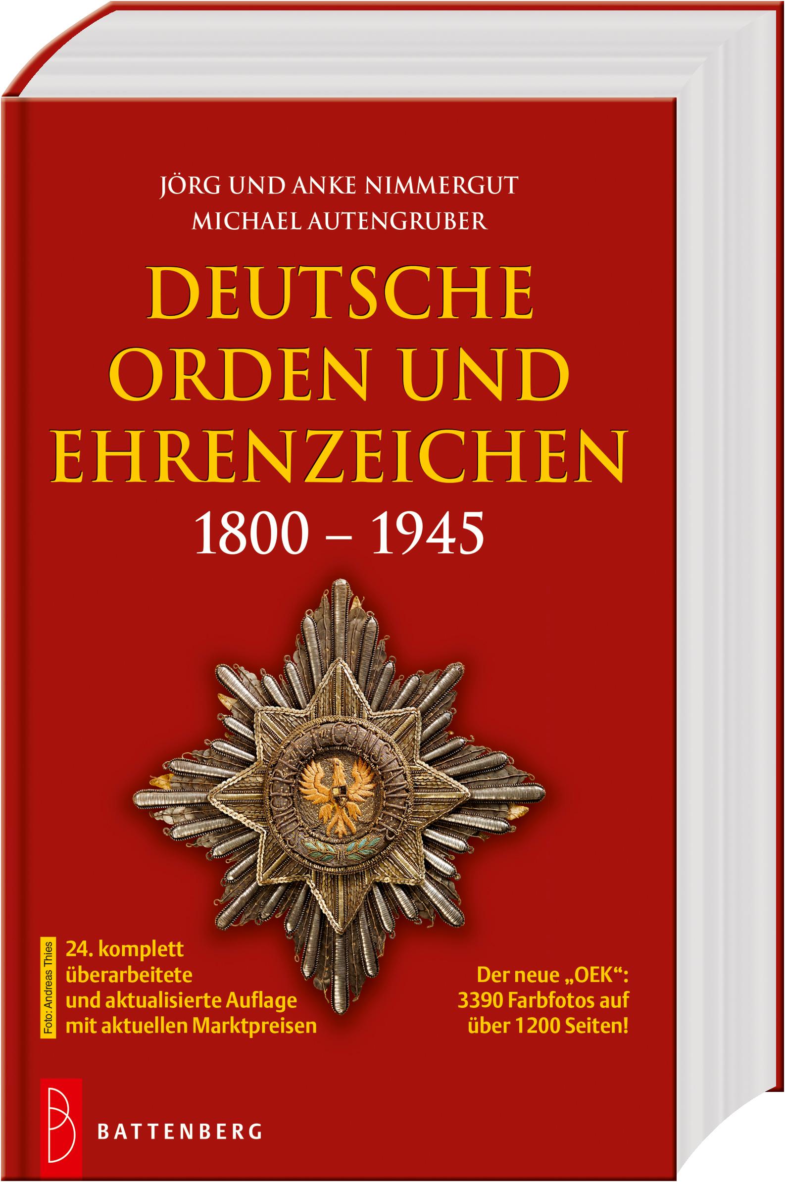 Vorderes Coverbild Deutsche Orden und Ehrenzeichen 1800 - 1945