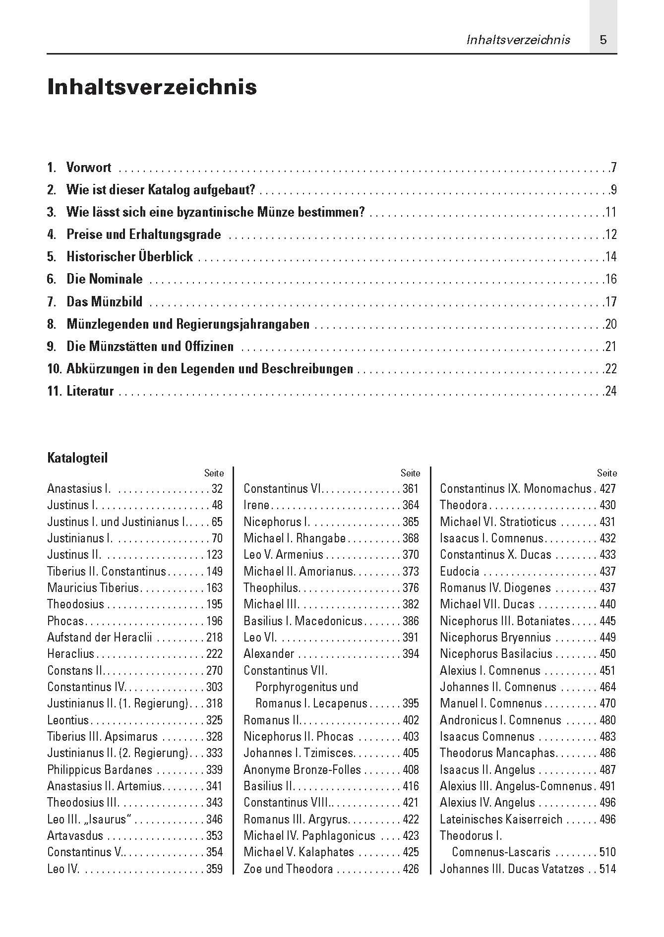 Beispielinhalt (Bild) Die Münzen des Byzantinischen Reiches 491-1453