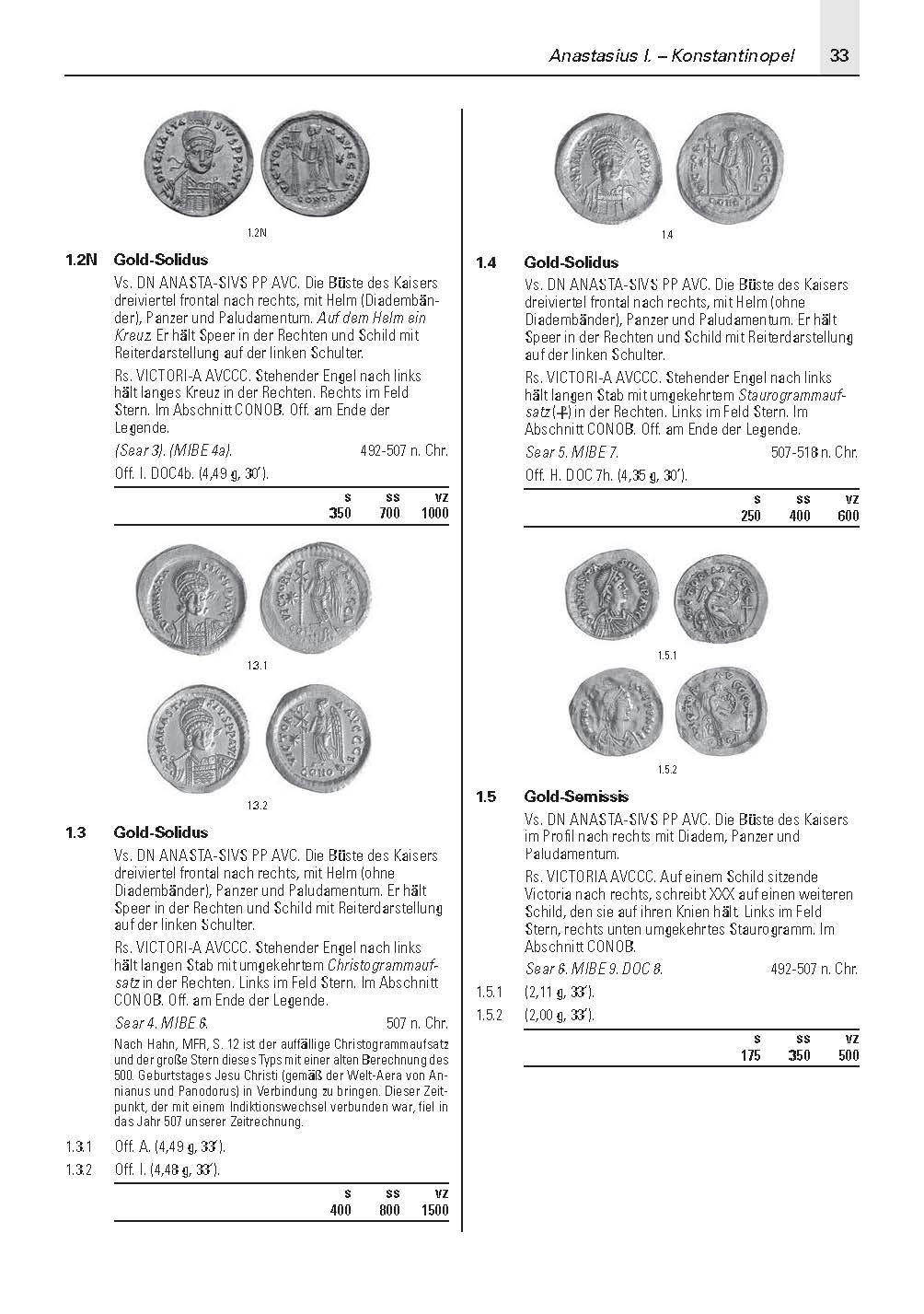 Beispielinhalt (Bild) Die Münzen des Byzantinischen Reiches 491-1453