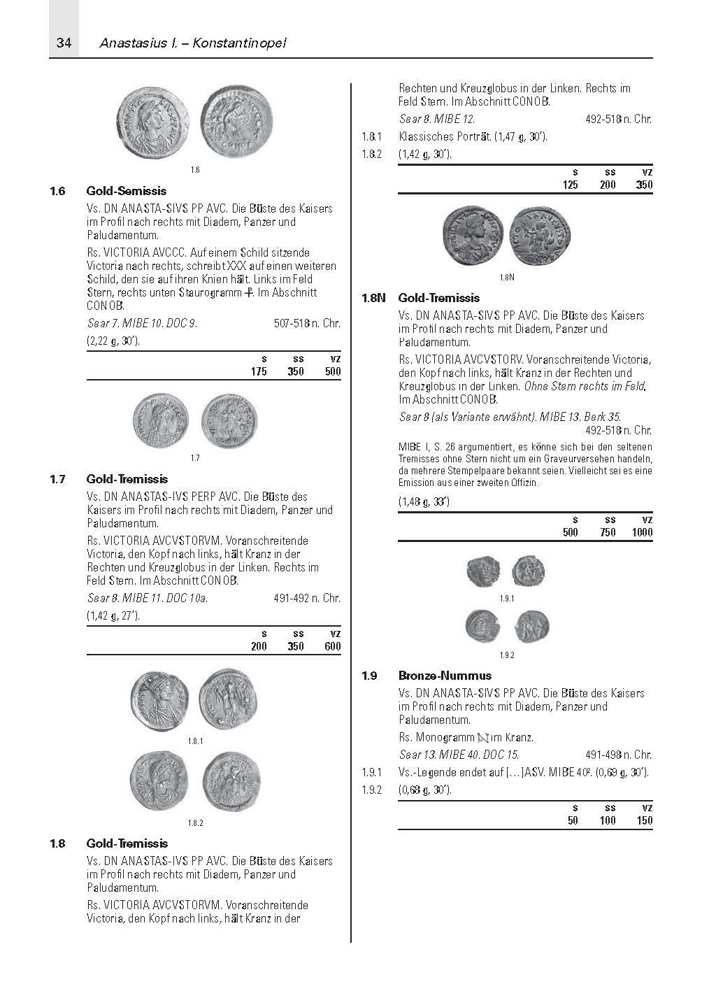 Beispielinhalt (Bild) Die Münzen des Byzantinischen Reiches 491-1453