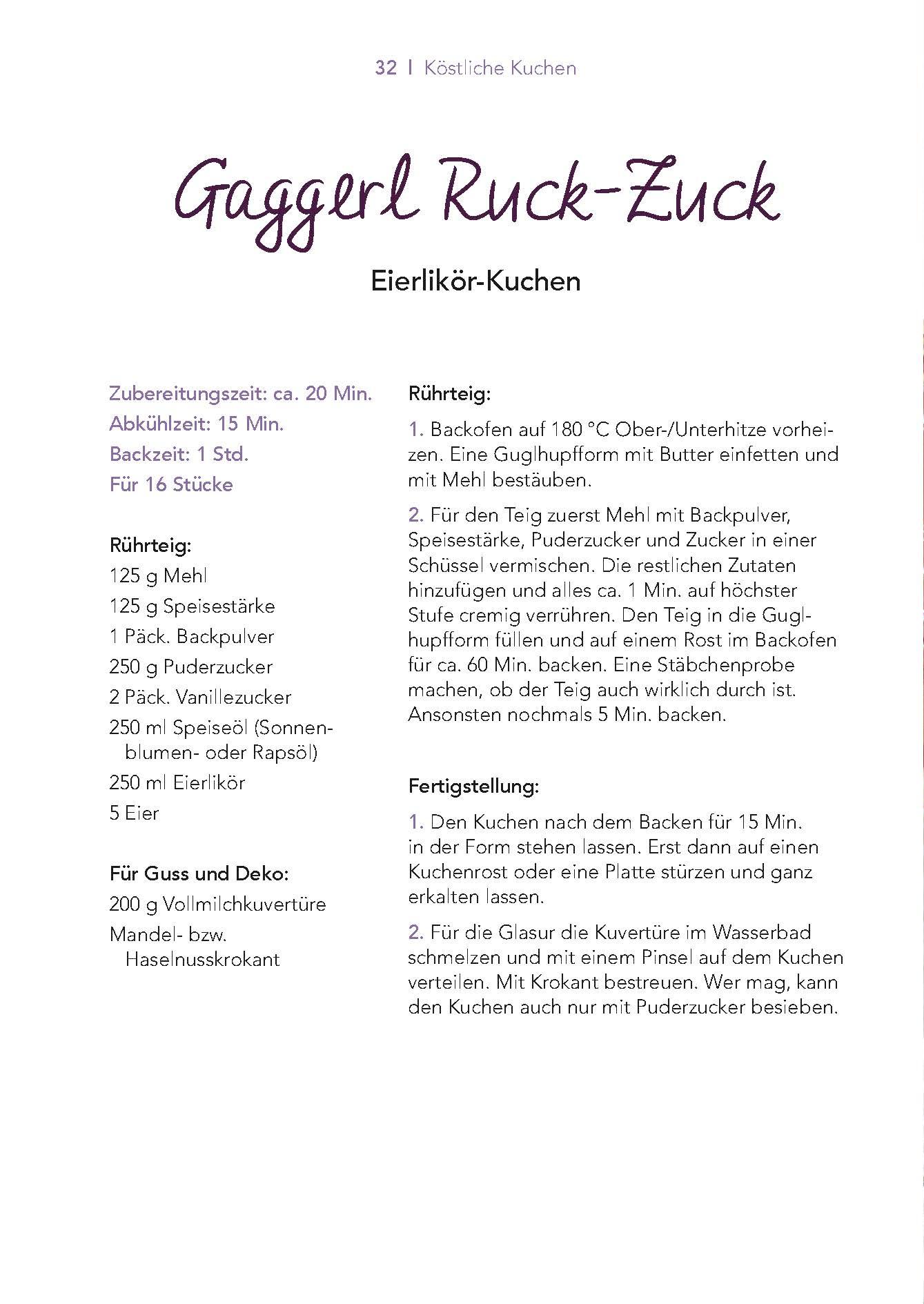 Beispielinhalt (Bild) Backrezepte aus'm Bayerischen Wald