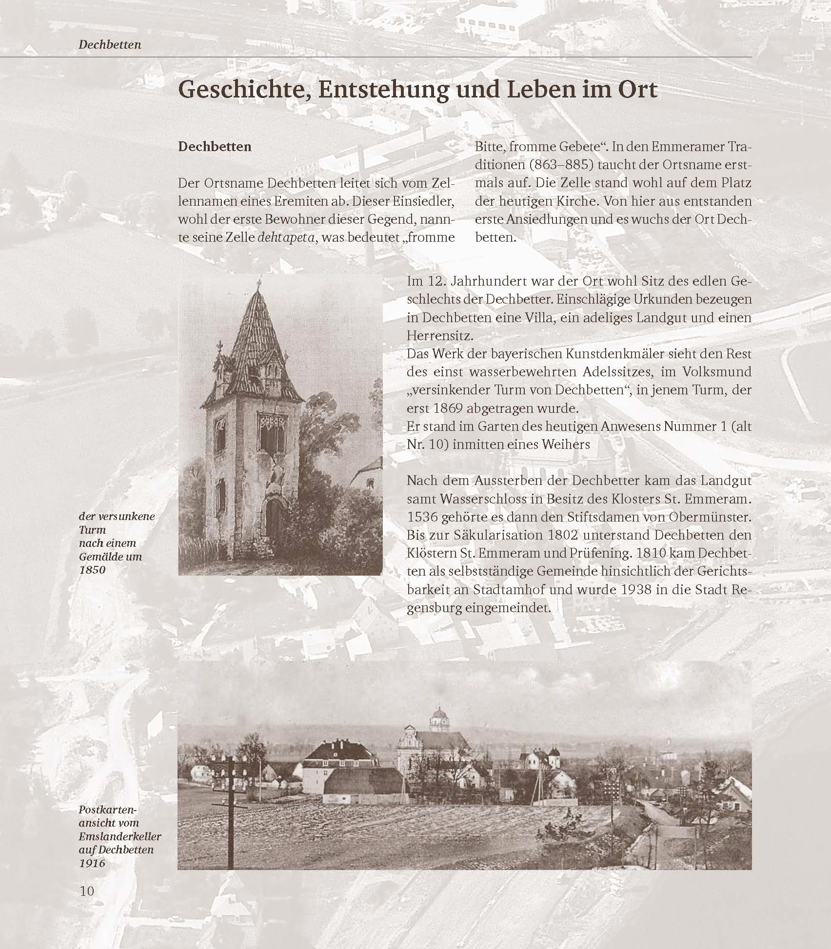 Beispielinhalt (Bild) Dechbetten, Ziegetsdorf und Königswiesen