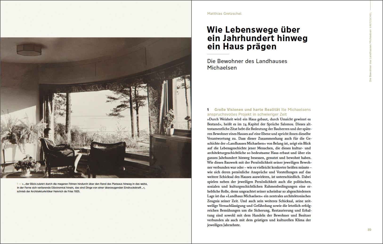 Beispielinhalt (Bild) 'Und dann der Blick ins Elbtal ...'. Karl Schneiders Landhaus Michaelsen in Hamburg