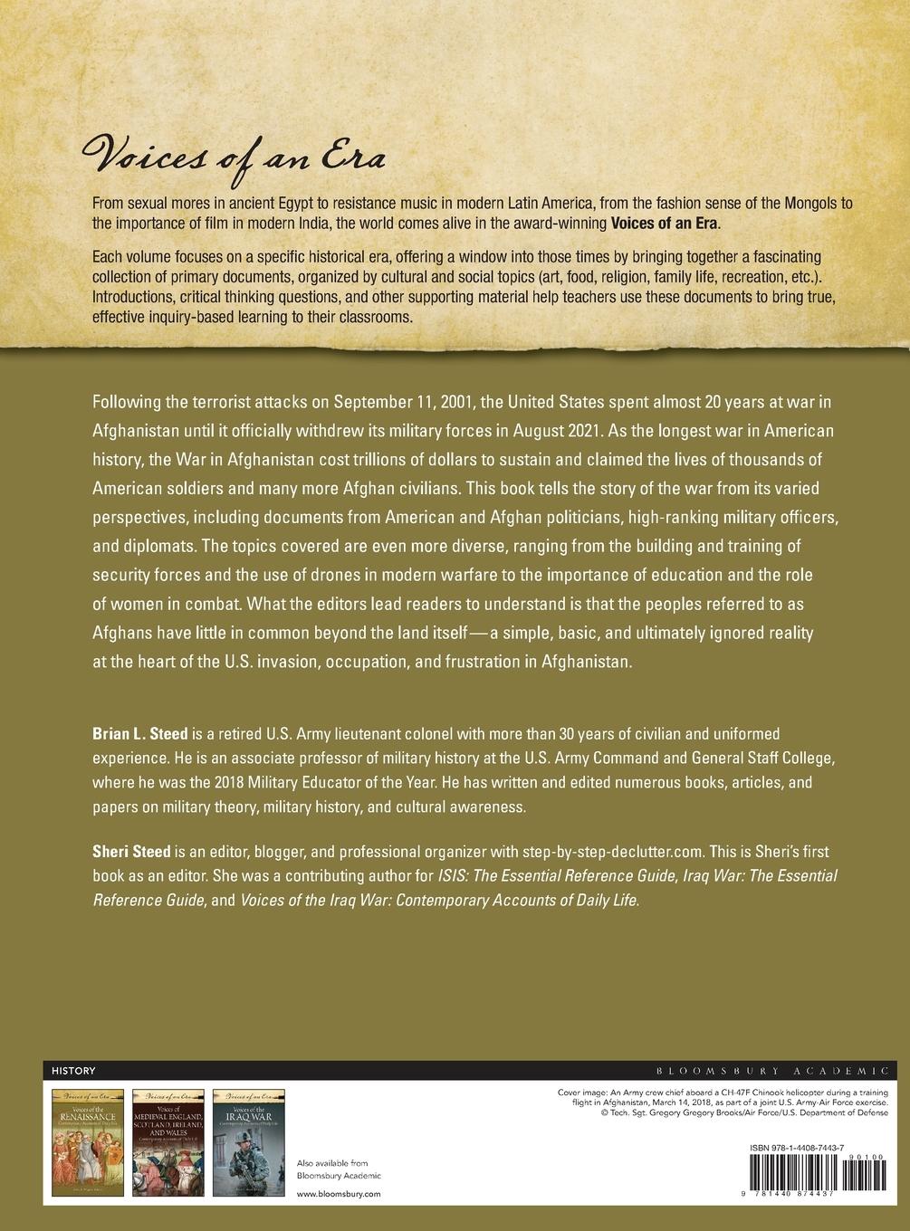 Rückseitencover Voices of the Afghanistan War