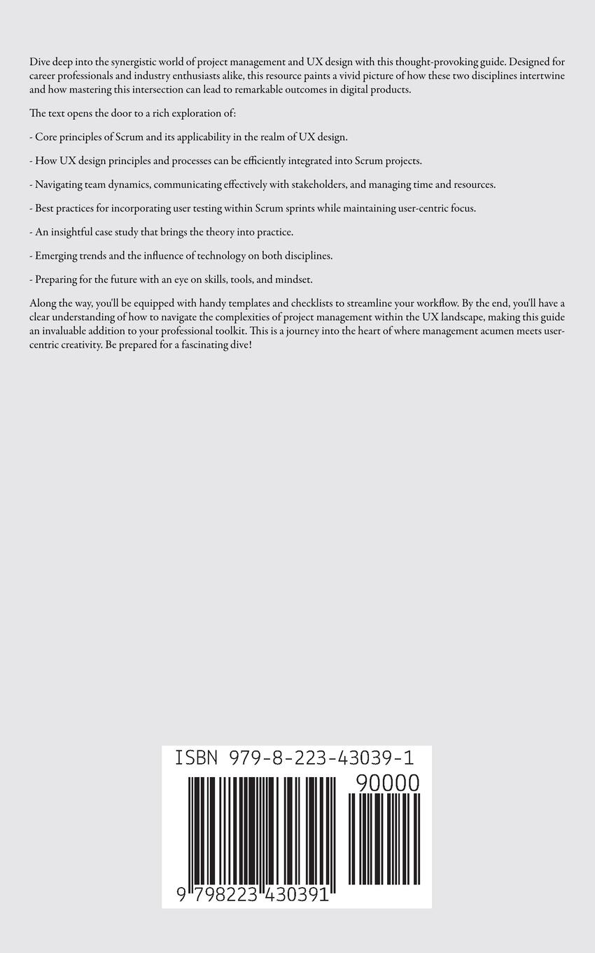 Rückseitencover Project Management For UX Design Mastery