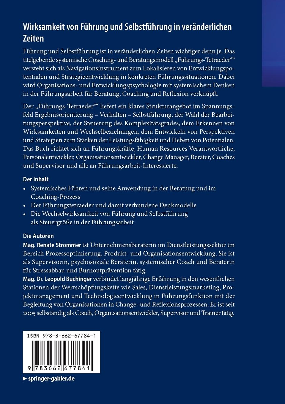 Rückseitencover Wirksamkeit von Führung und Selbstführung in veränderlichen Zeiten