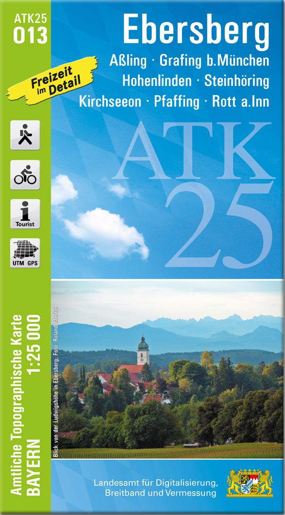 Vorderes Coverbild ATK25-O13 Ebersberg (Amtliche Topographische Karte 1:25000)
