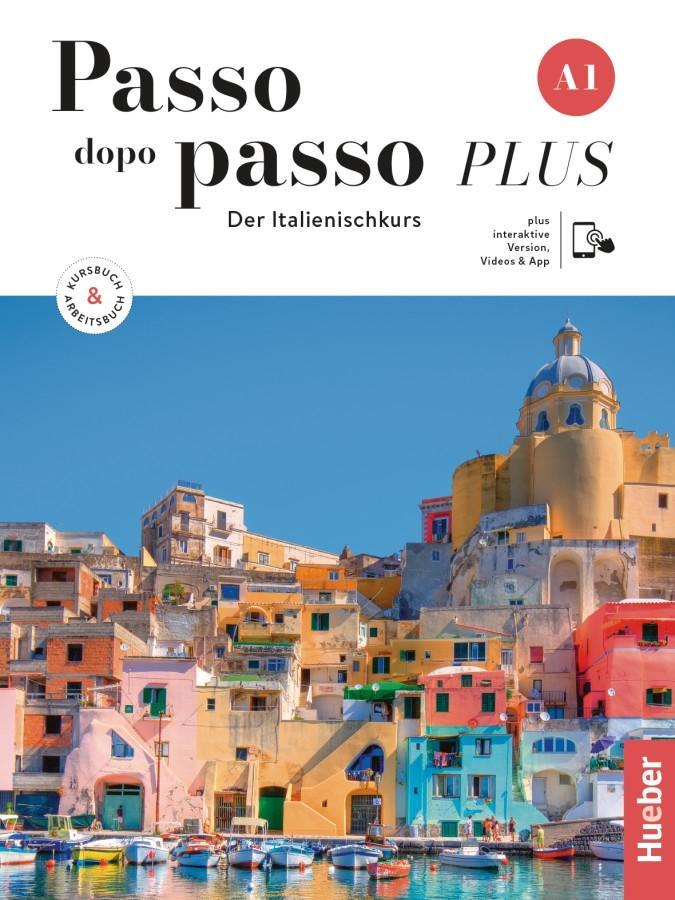Vorderes Coverbild Passo dopo passo PLUS A1. Kurs- und Arbeitsbuch plus interaktive Version