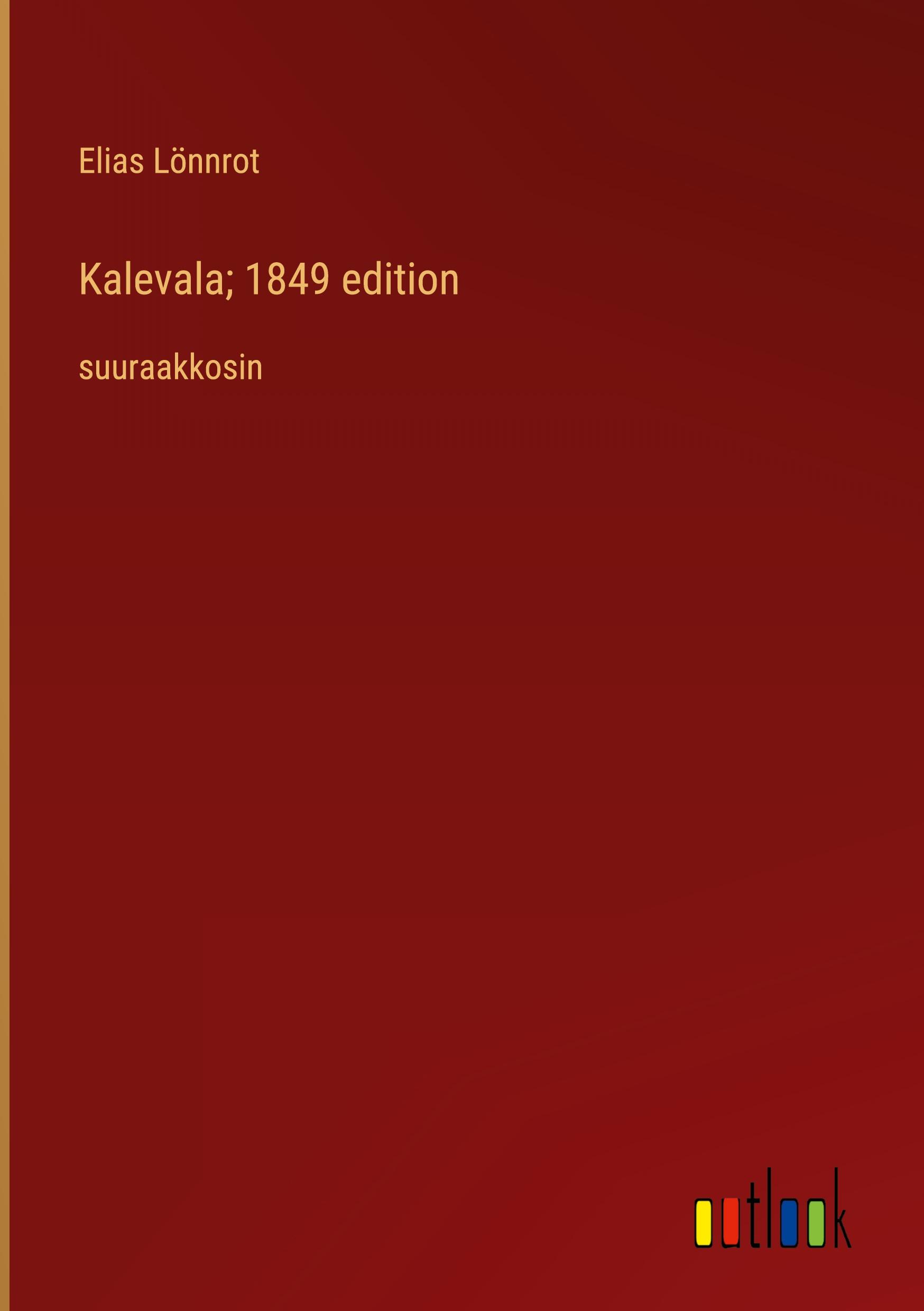 Vorderes Coverbild Kalevala; 1849 edition