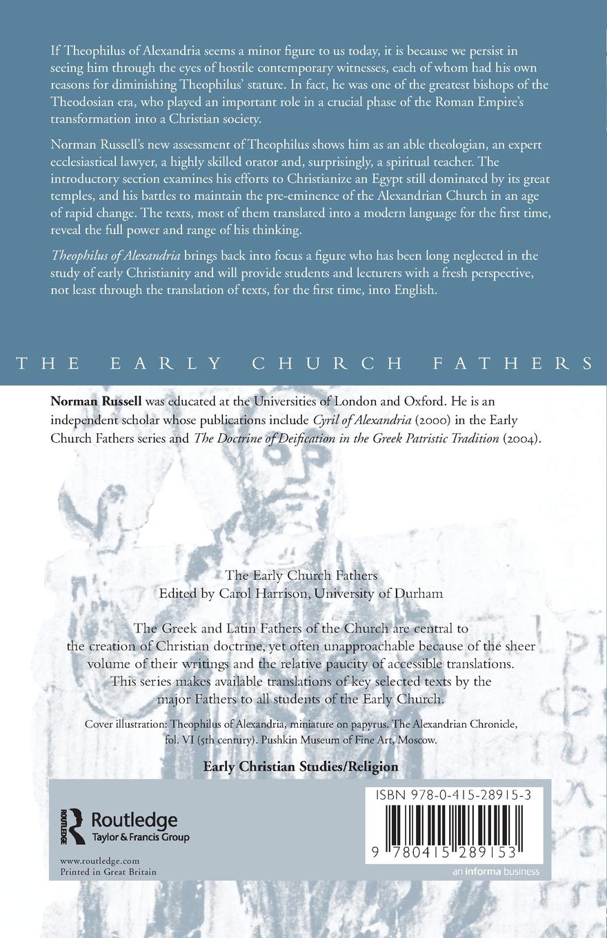 Rückseitencover Theophilus of Alexandria