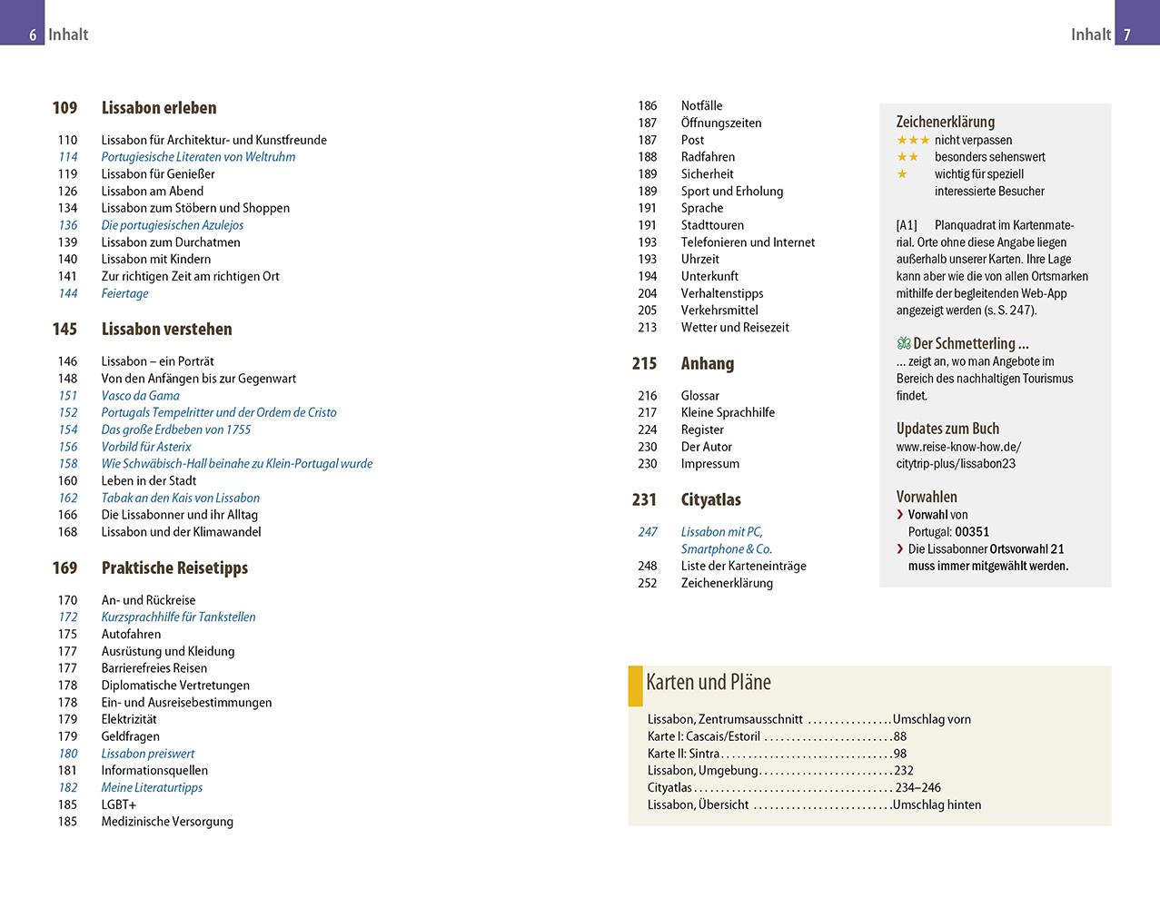 Beispielinhalt (Bild) Reise Know-How Reiseführer Lissabon (CityTrip PLUS)
