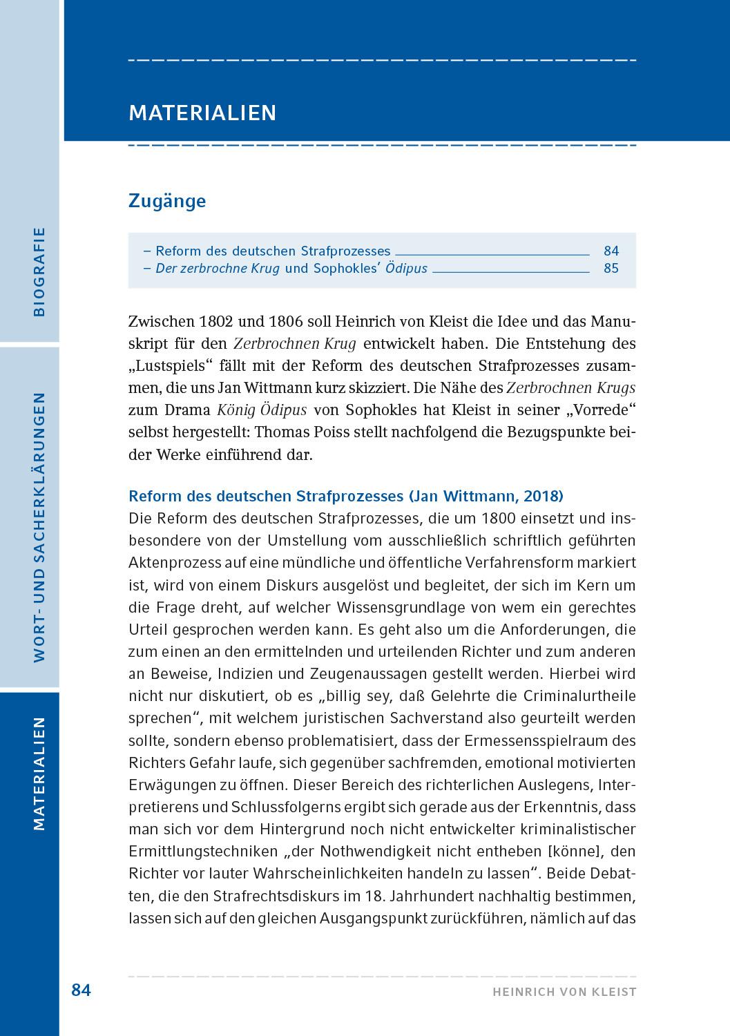 Beispielinhalt (Bild) Der zerbrochne Krug