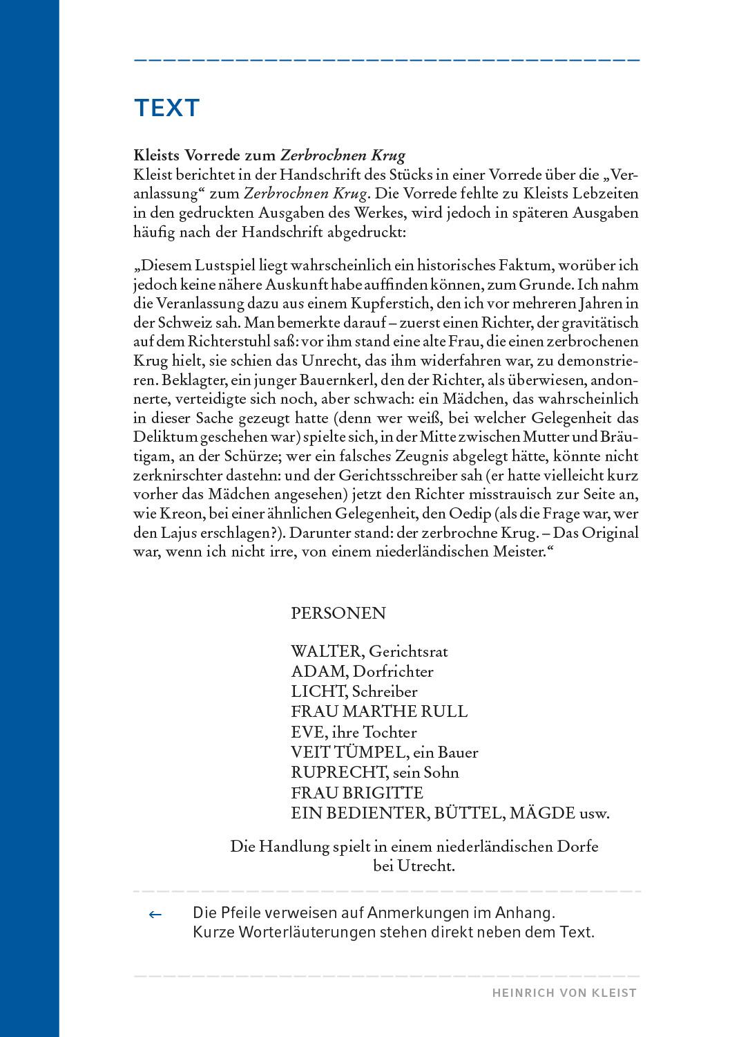 Beispielinhalt (Bild) Der zerbrochne Krug
