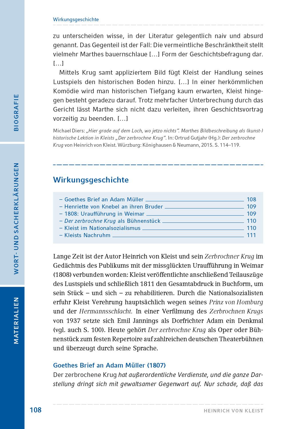Beispielinhalt (Bild) Der zerbrochne Krug