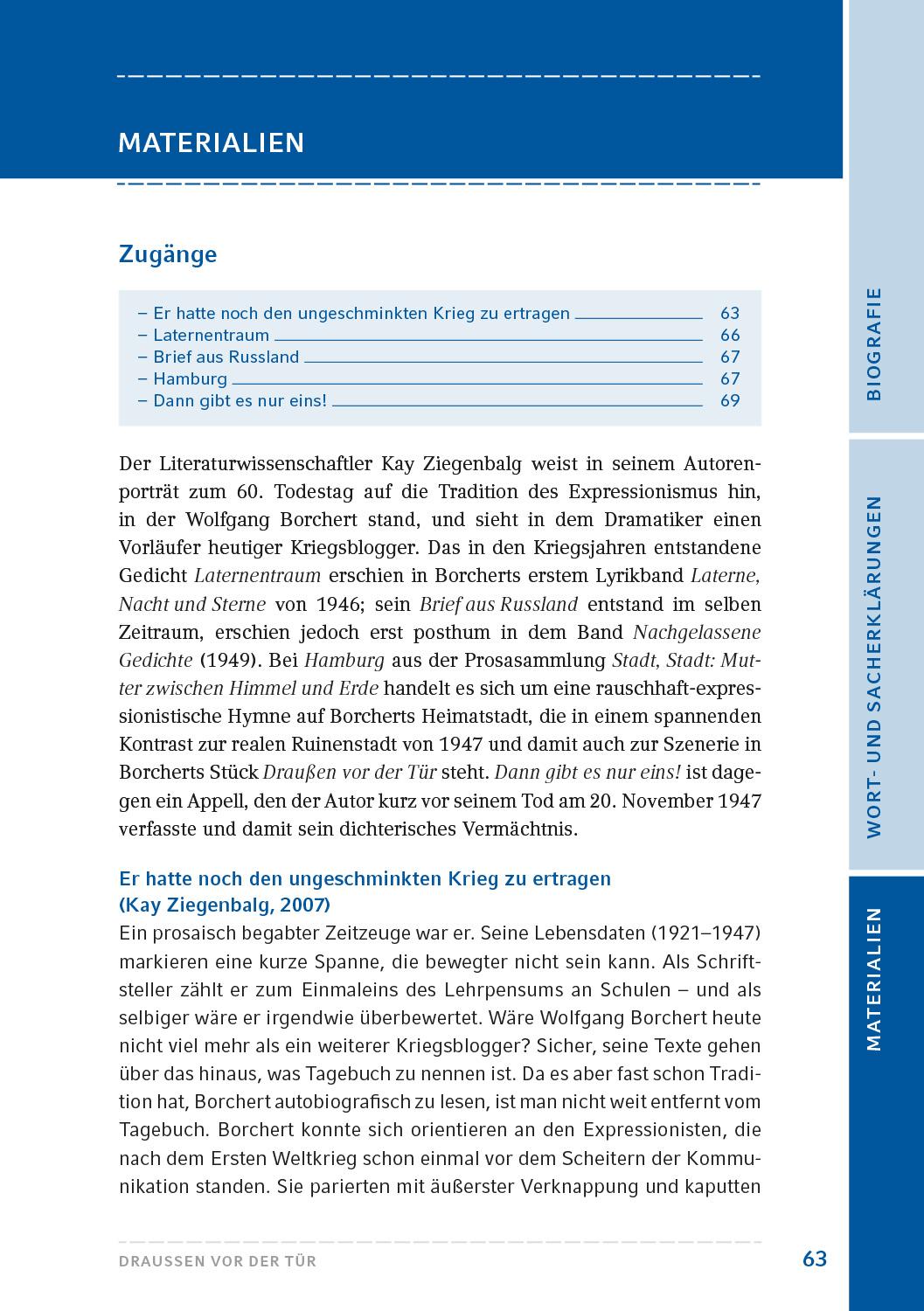 Beispielinhalt (Bild) Draußen vor der Tür