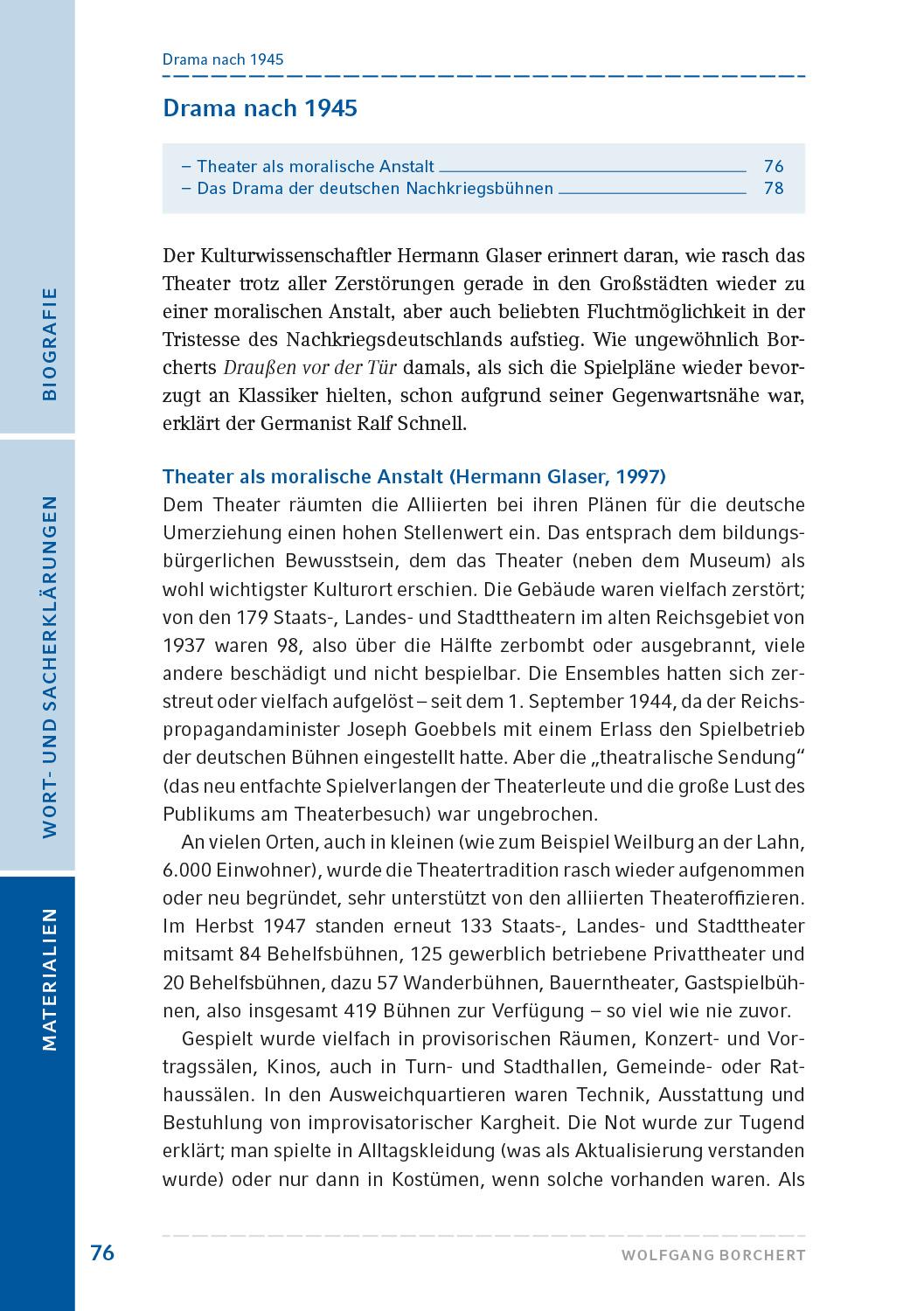 Beispielinhalt (Bild) Draußen vor der Tür