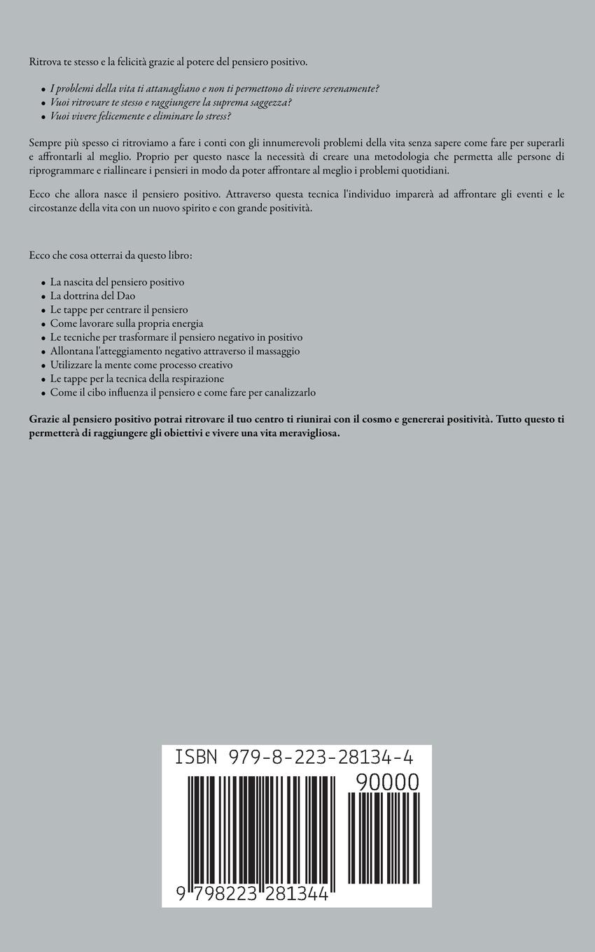 Rückseitencover Pensare Positivo