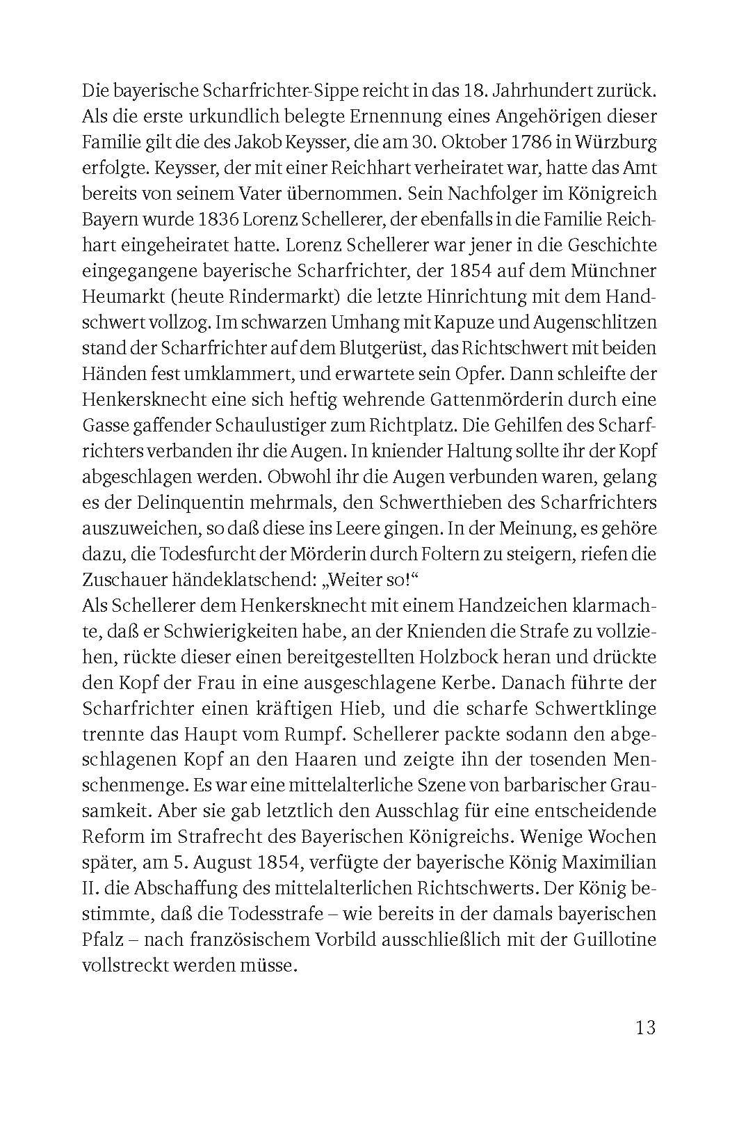 Beispielinhalt (Bild) Tod durch das Fallbeil