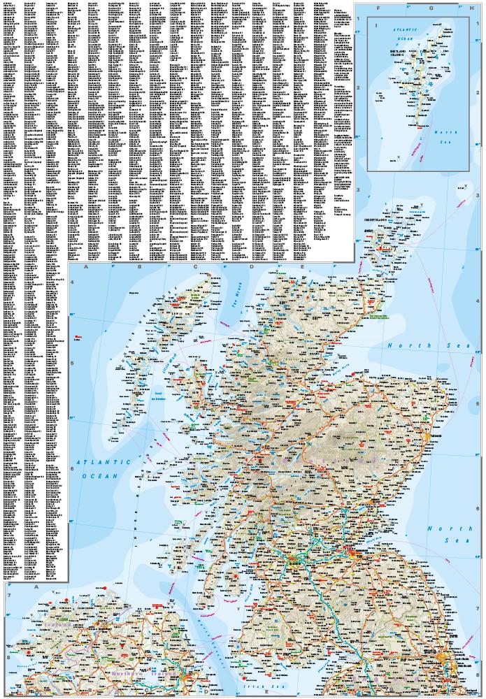 Beispielinhalt (Bild) Reise Know-How Landkarte Großbritannien 1 : 750 000