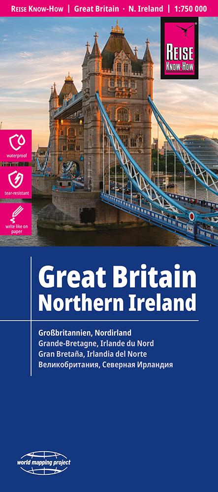 Vorderes Coverbild Reise Know-How Landkarte Großbritannien 1 : 750 000