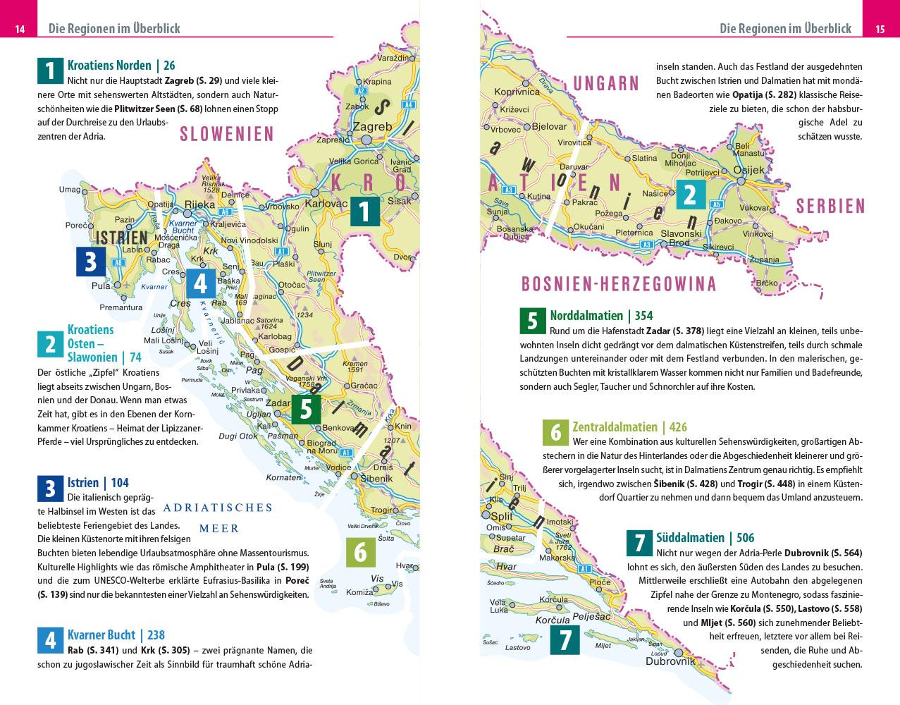 Beispielinhalt (Bild) Reise Know-How Reiseführer Kroatien