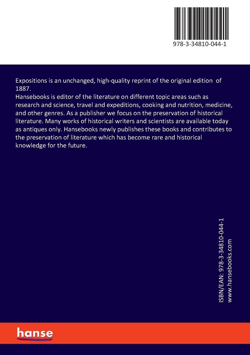 Rückseitencover Expositions