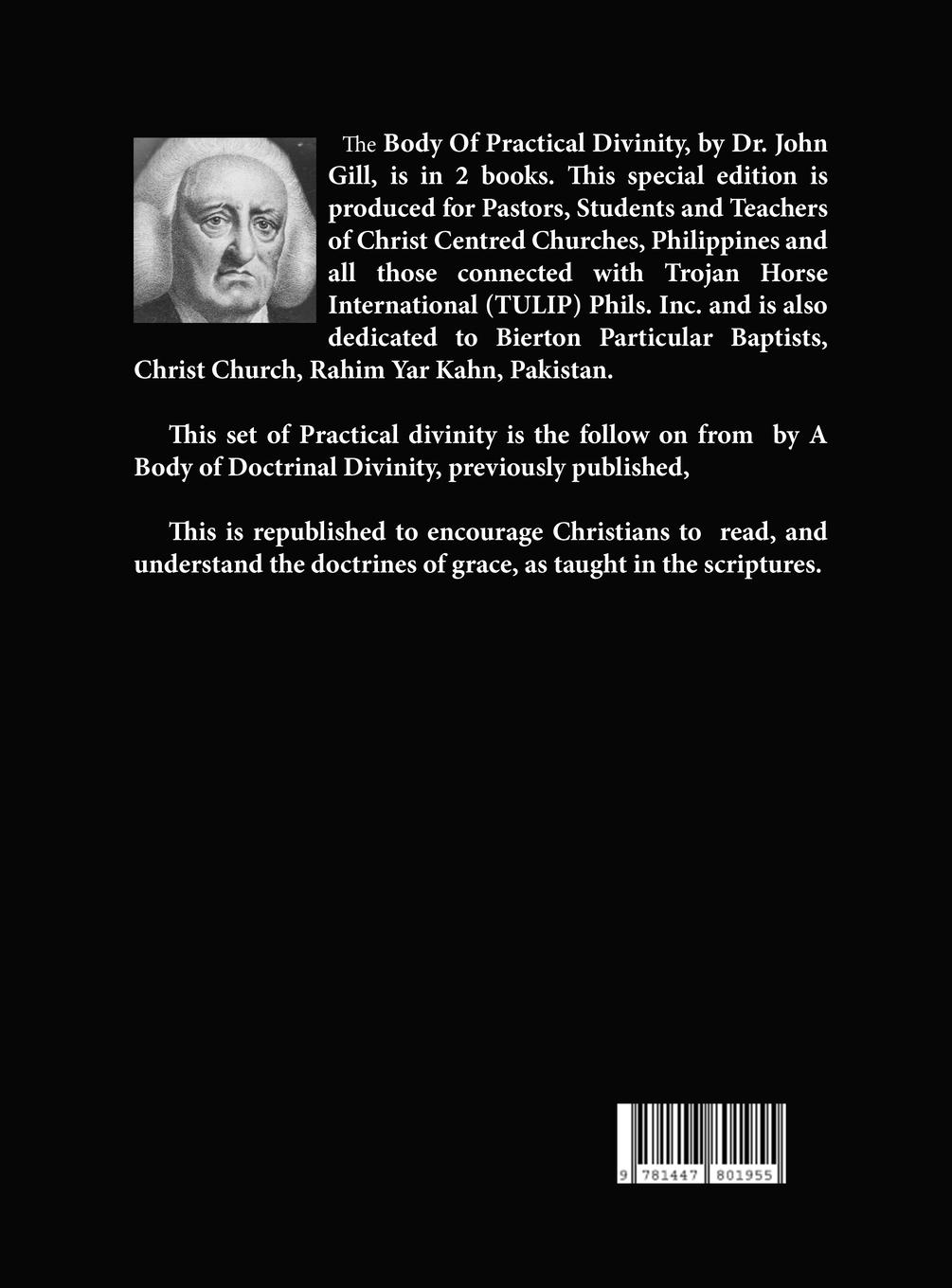 Rückseitencover A Body Of Practical Divinity, Books I, II, III and IV, By Dr. John Gill. D.D.