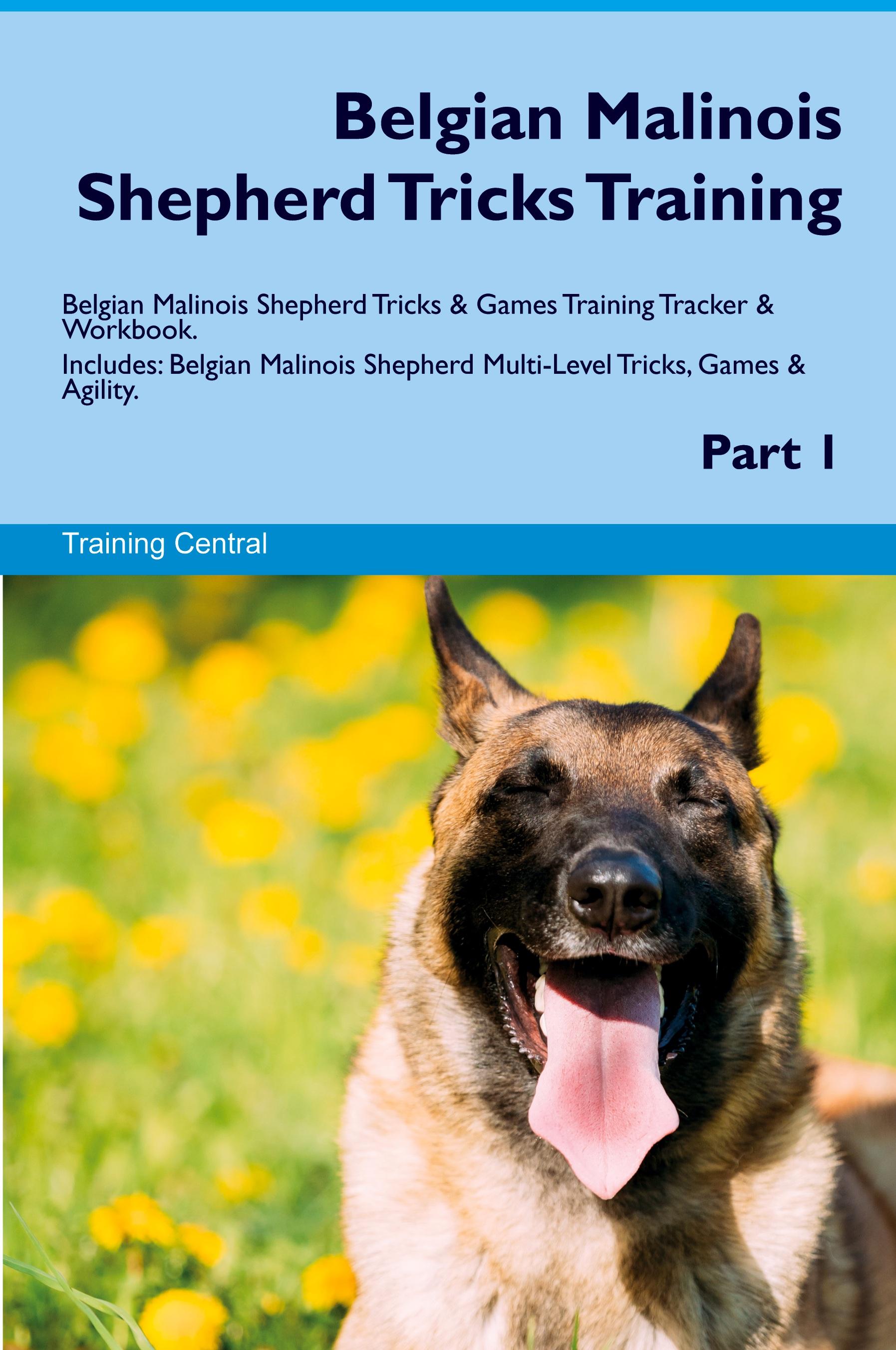 Vorderes Coverbild Belgian Malinois Shepherd Tricks Training Belgian Malinois Shepherd Tricks & Games Training  Tracker & Workbook.  Includes