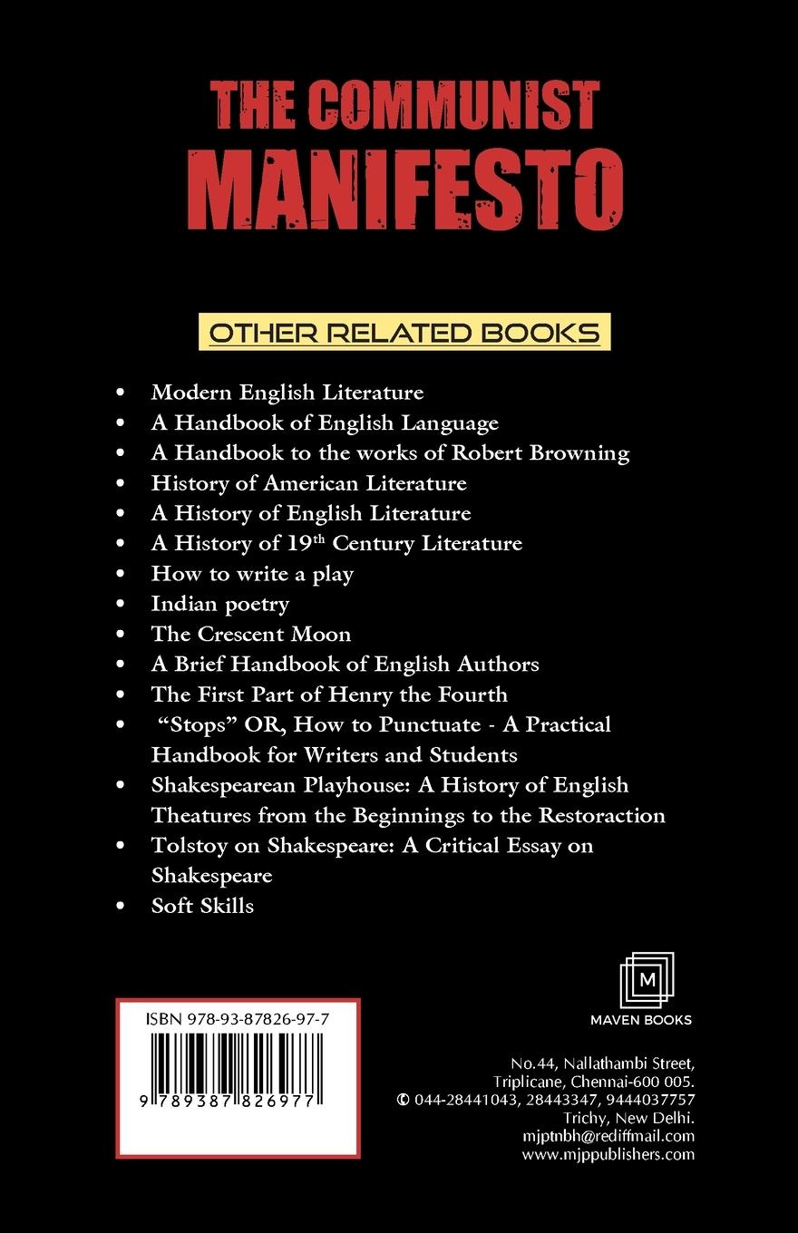 Rückseitencover The Communist MANIFESTO