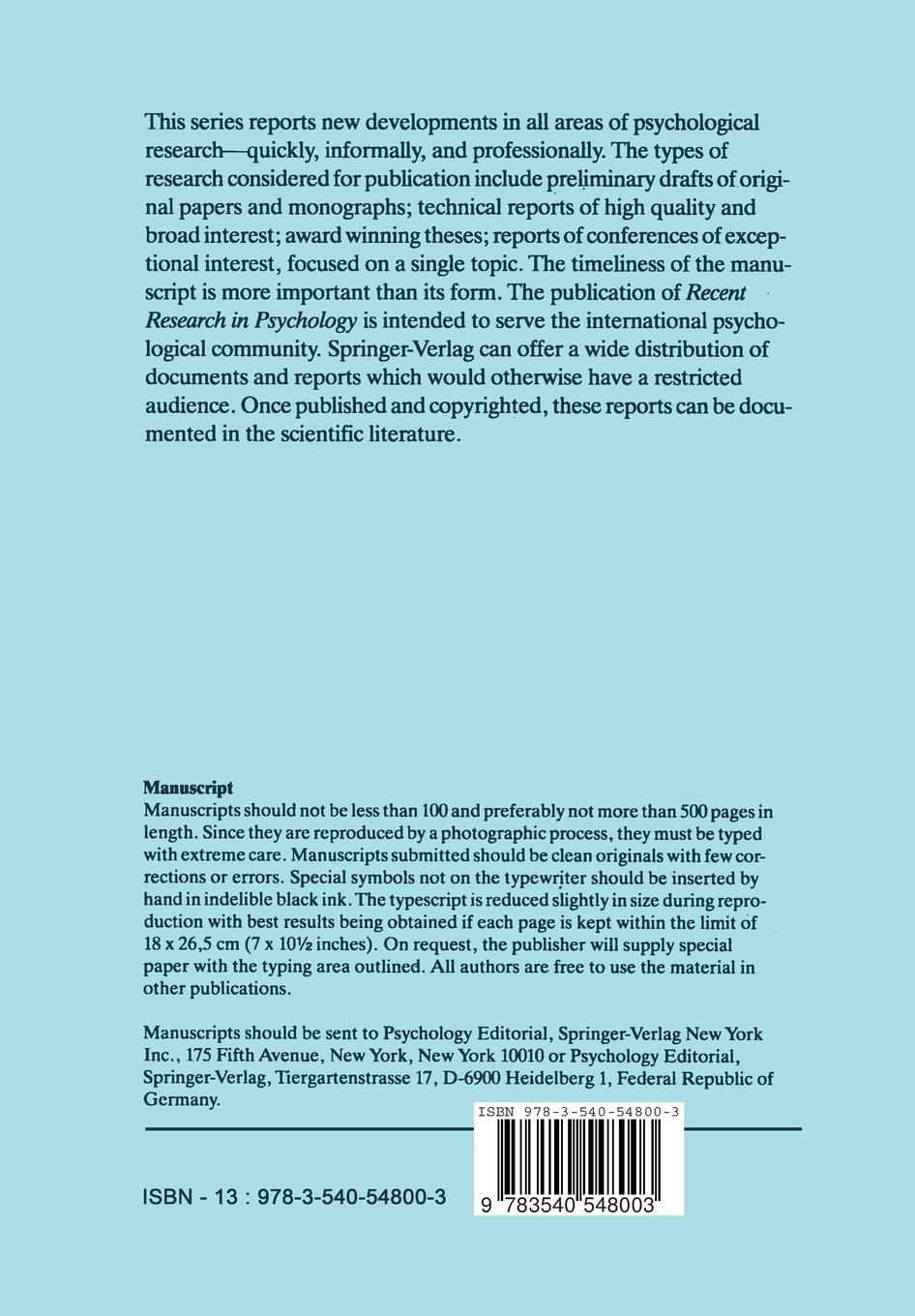 Rückseitencover Differential Psychophysiology: Persons in Situations
