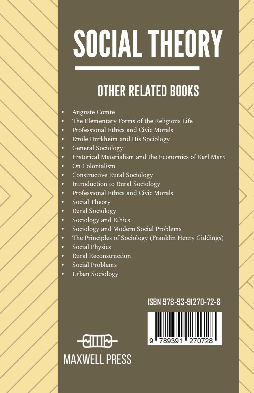 Rückseitencover Social Theory