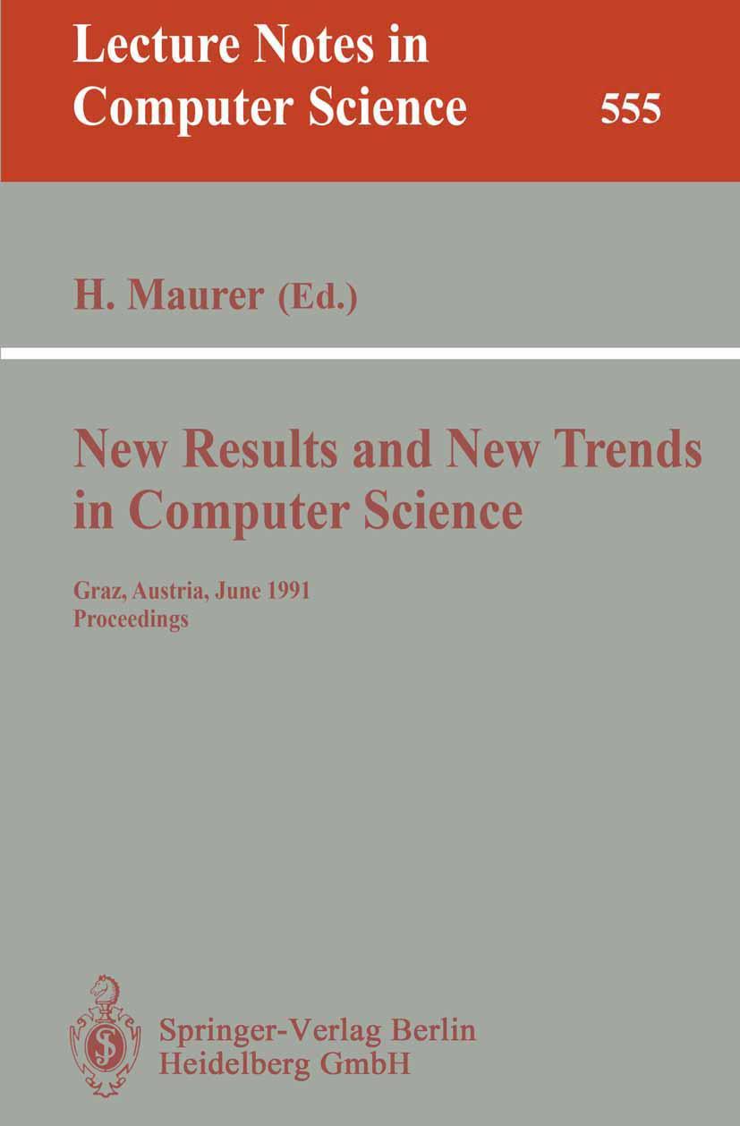 Vorderes Coverbild New Results and New Trends in Computer Science